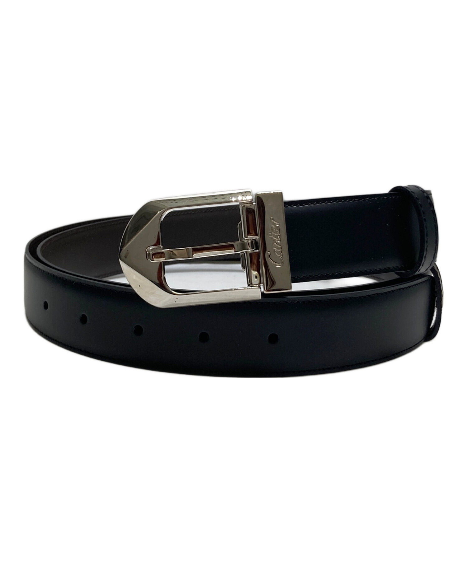 中古・古着通販】Cartier (カルティエ) レザーベルト ブラック