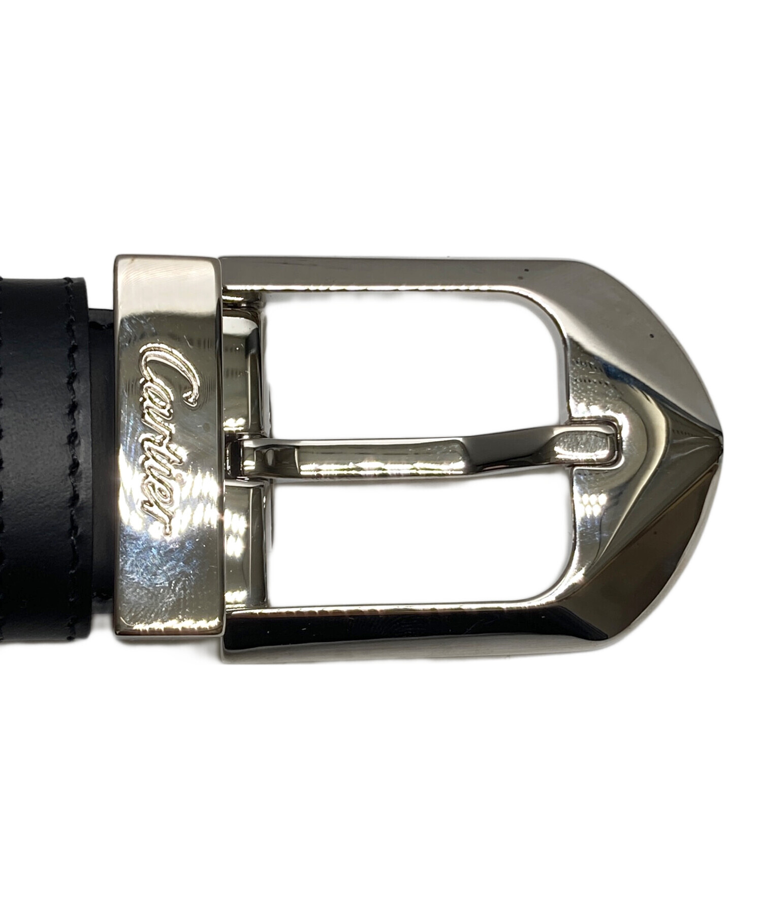 中古・古着通販】Cartier (カルティエ) レザーベルト ブラック