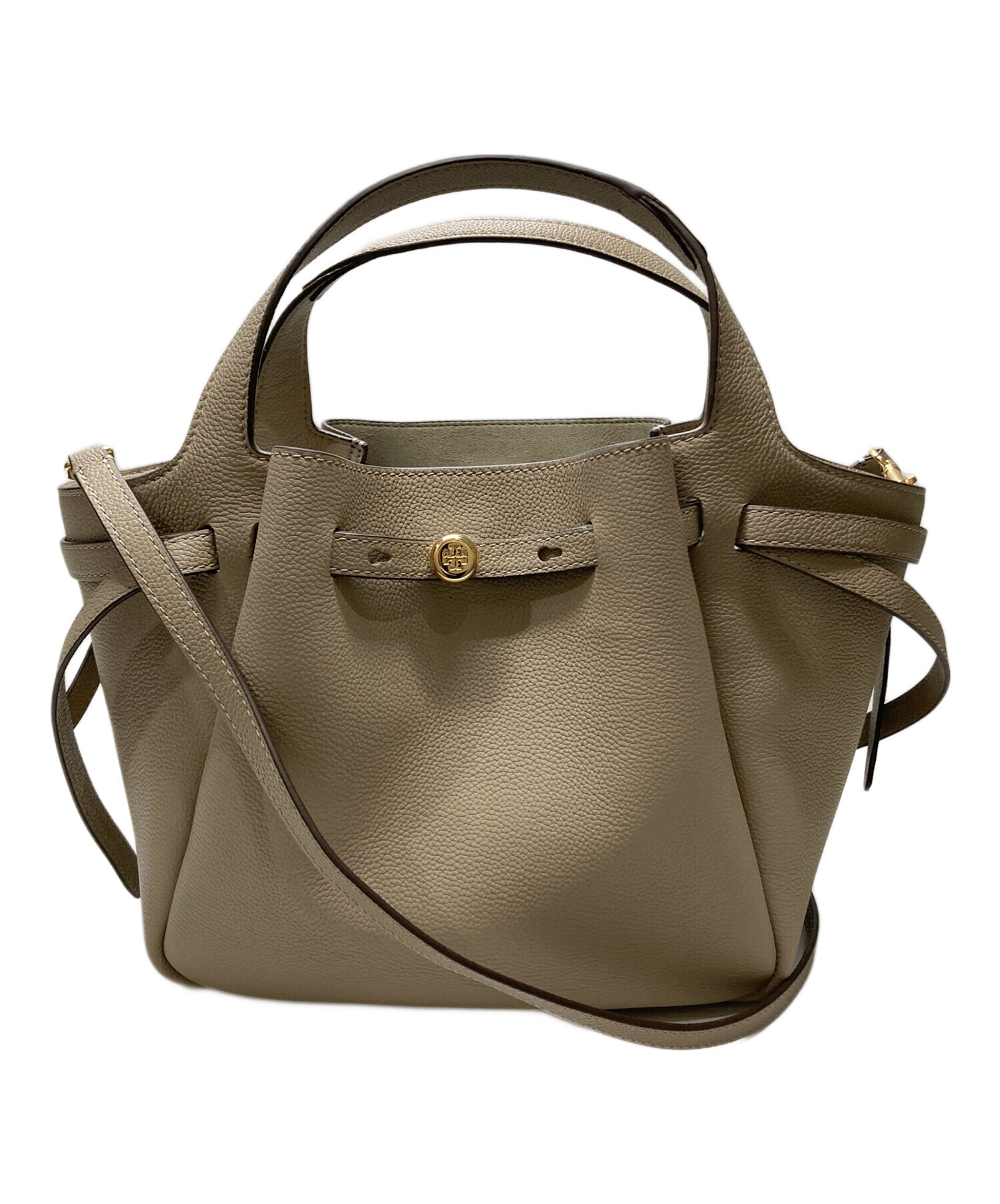 中古・古着通販】TORY BURCH (トリーバーチ) ROMY BUCKET BAG ベージュ 