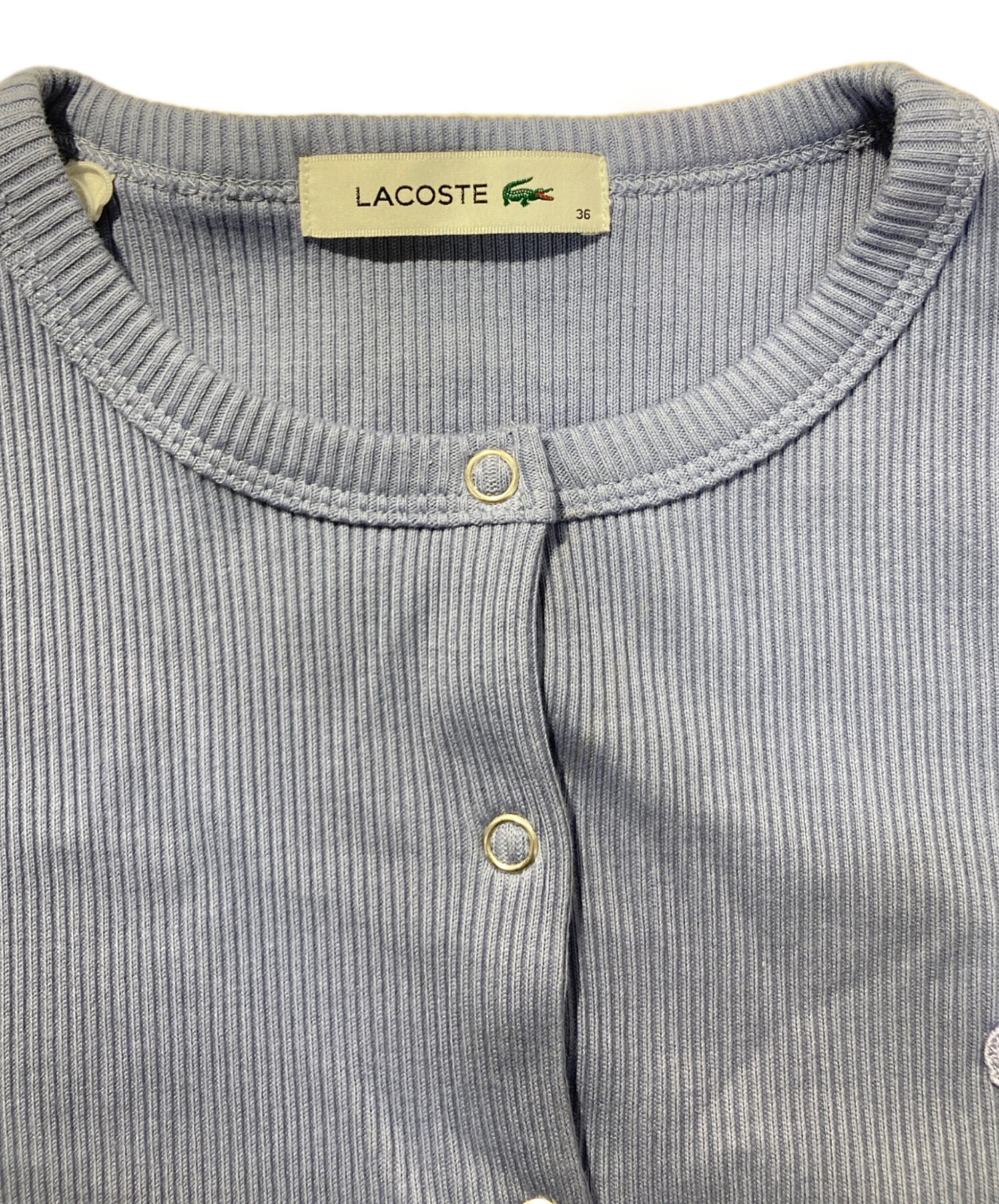 中古・古着通販】LACOSTE (ラコステ) リブジャージ カーディガン 