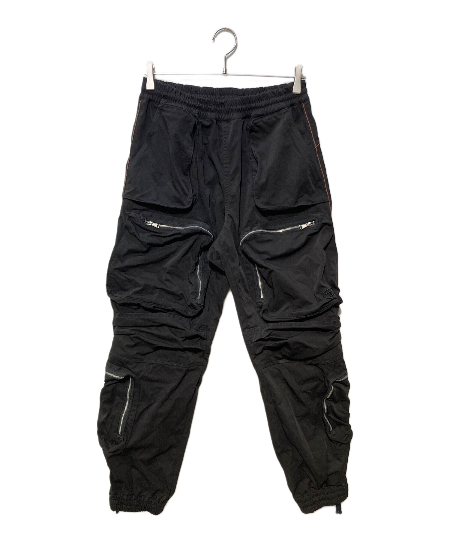 DIESEL 22SS グレン期美品P-MIRTA-NL ナイロンカーゴパンツ 中古・古着通販】DIESEL (ディーゼル) P-MIRTA-NL ブラック サイズ:M