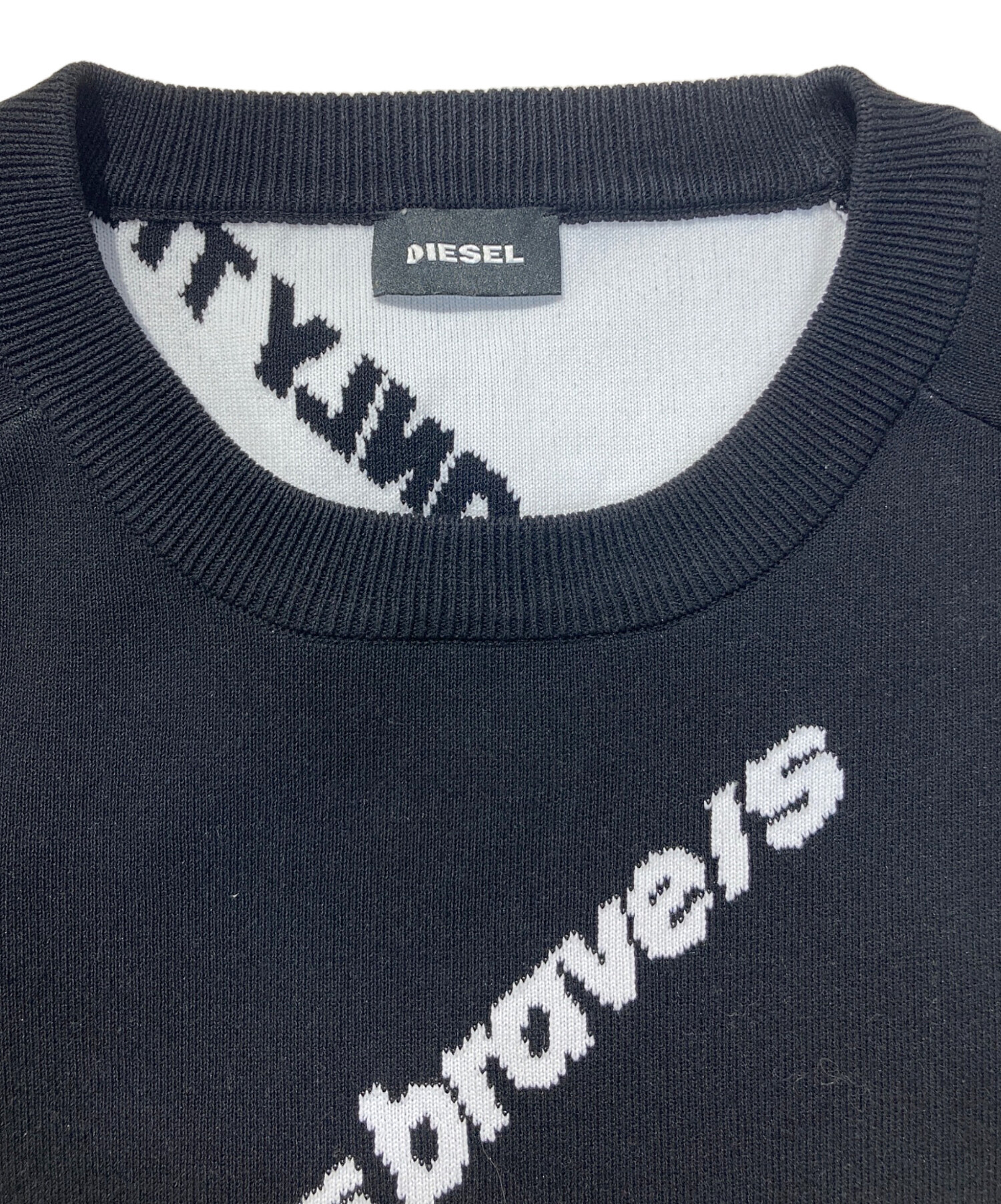 中古・古着通販】DIESEL (ディーゼル) 総柄サイドジップニット