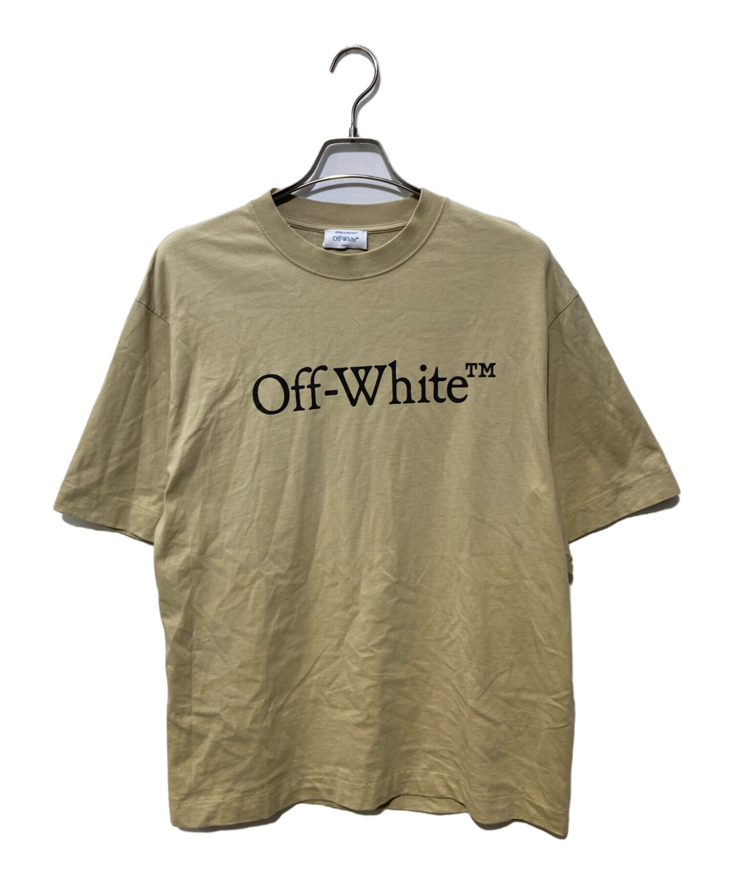 中古・古着通販】OFFWHITE (オフホワイト) プリントTシャツ ベージュ 