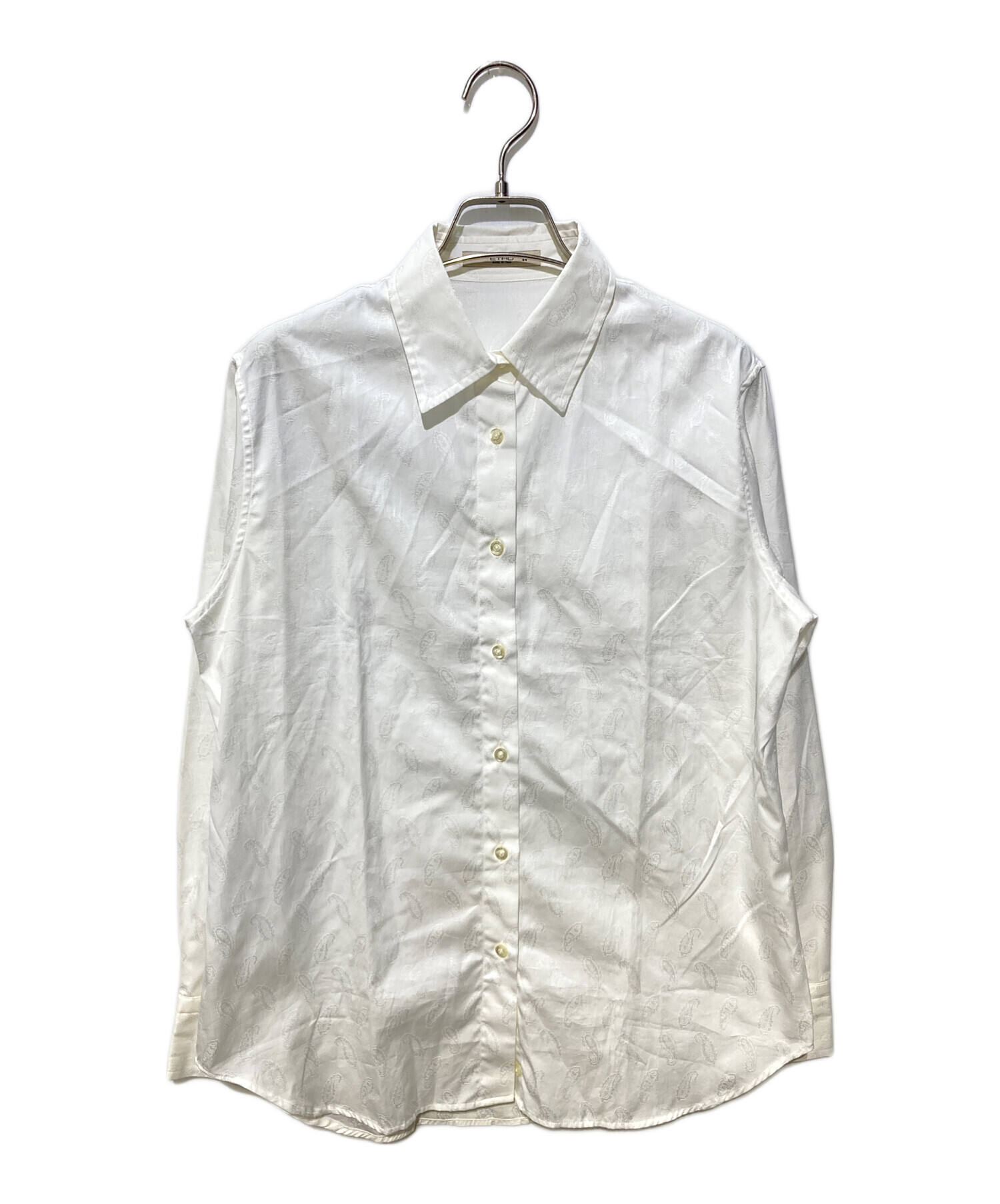 中古・古着通販】ETRO (エトロ) ペイズリー柄シャツ ホワイト サイズ