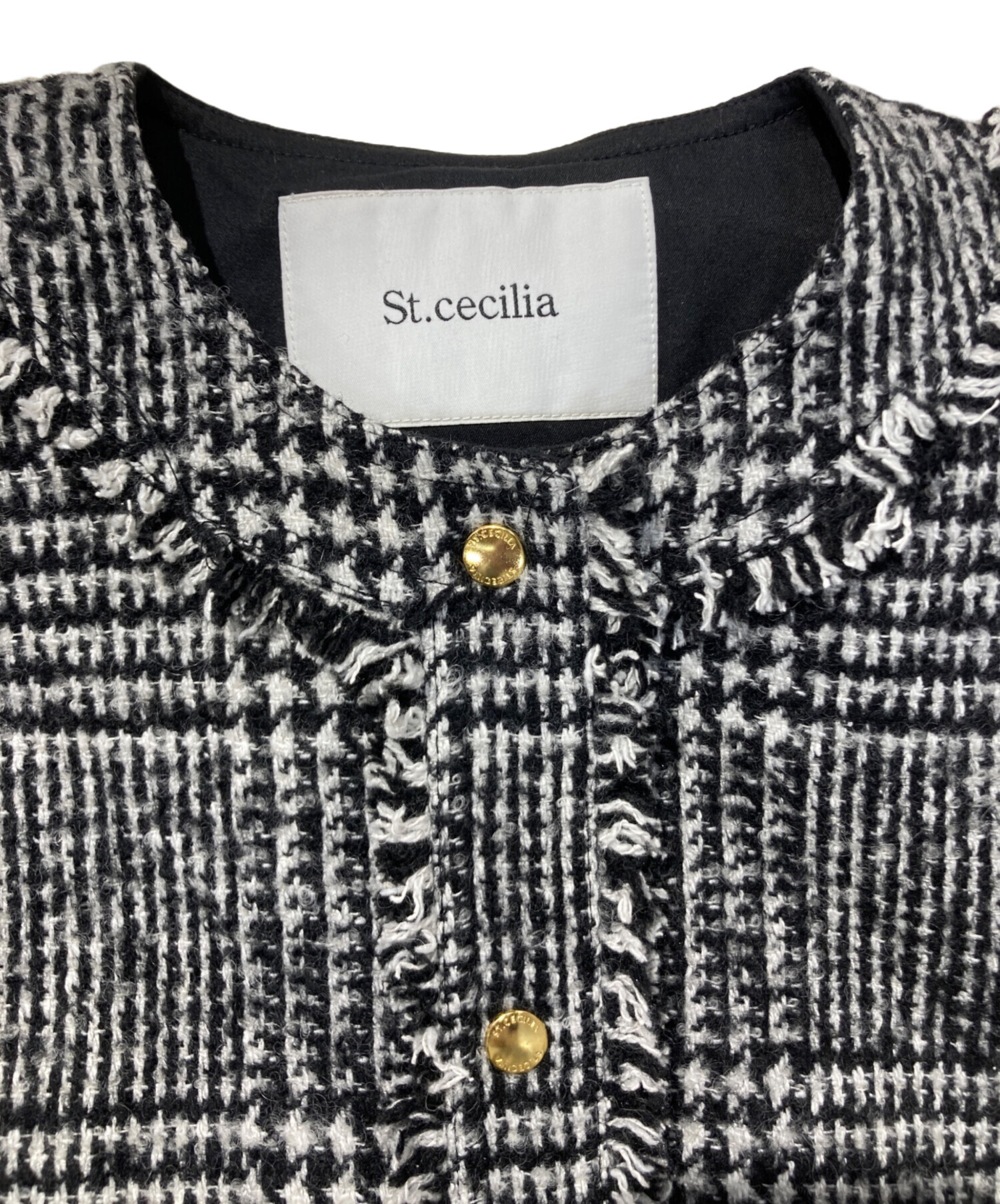 st.cecilia ツイードジレ 中古・古着通販】St.cecilia (セントセシリア) ツイードベスト