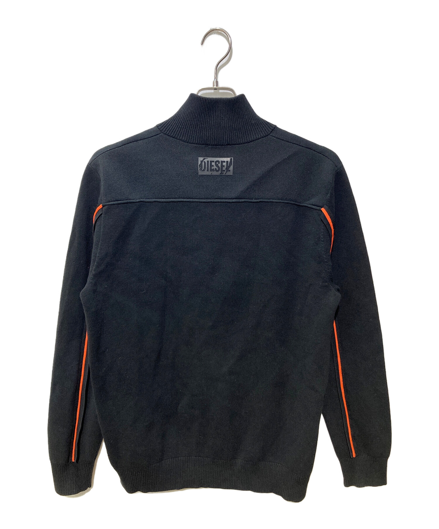 中古・古着通販】DIESEL (ディーゼル) ジップニット ブラック サイズ:M 中古・古着通販】DIESEL (ディーゼル) ジップニット ブラック サイズ:M