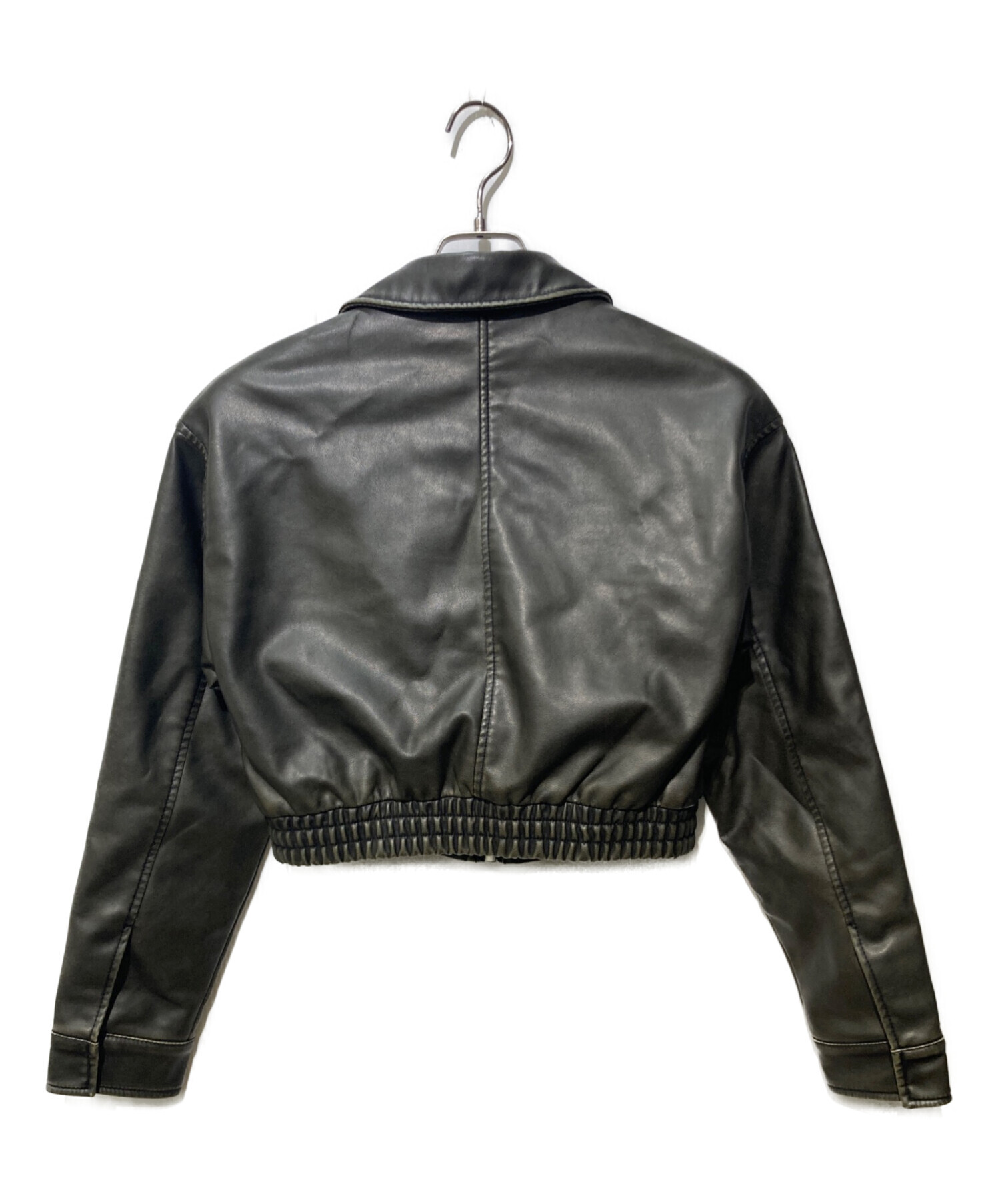 中古・古着通販】ZARA (ザラ) フェイクレザージャケット ブラック