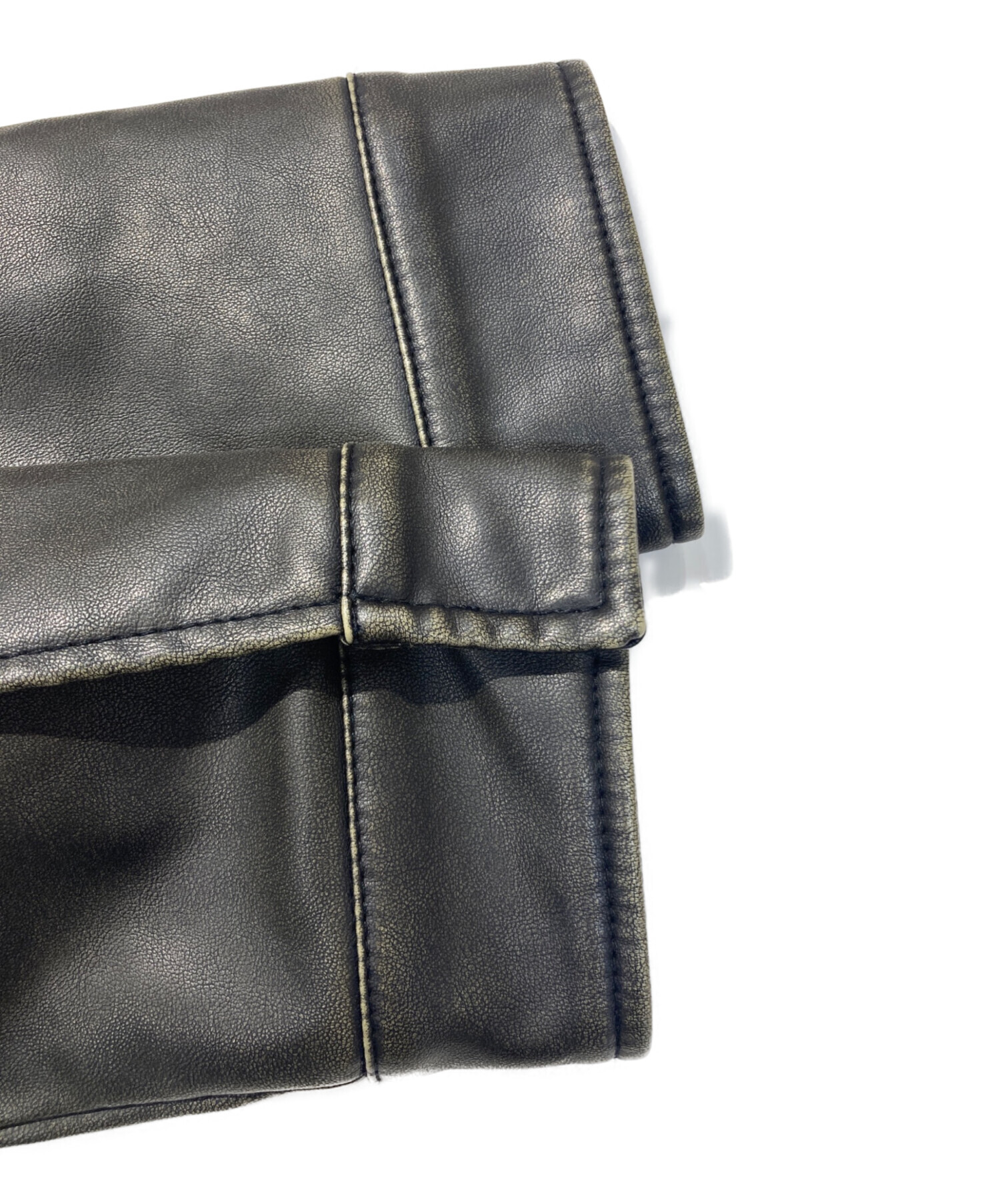 中古・古着通販】ZARA (ザラ) フェイクレザージャケット ブラック