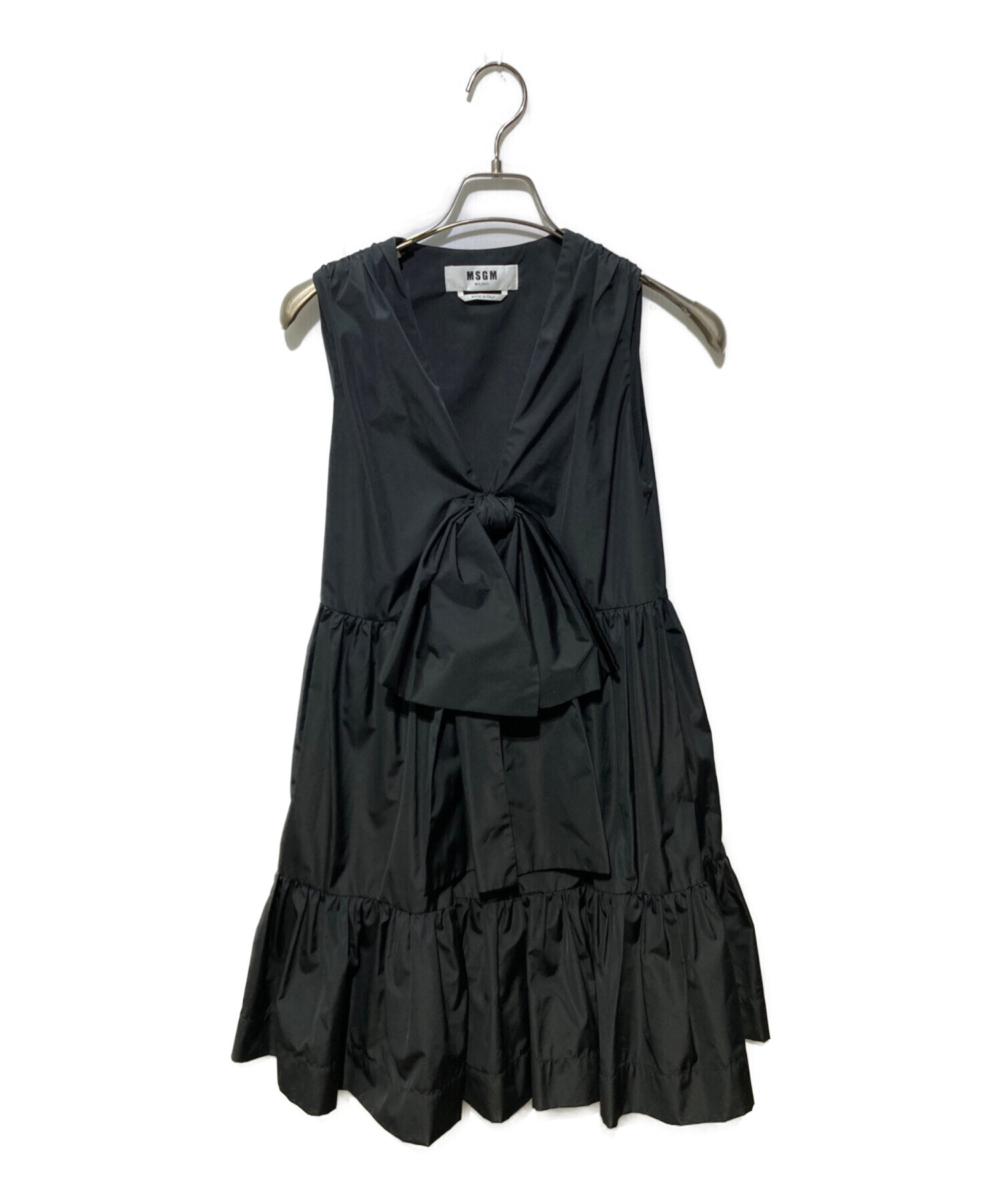 中古・古着通販】MSGM (エムエスジーエム) フロントリボンノースリーブ 