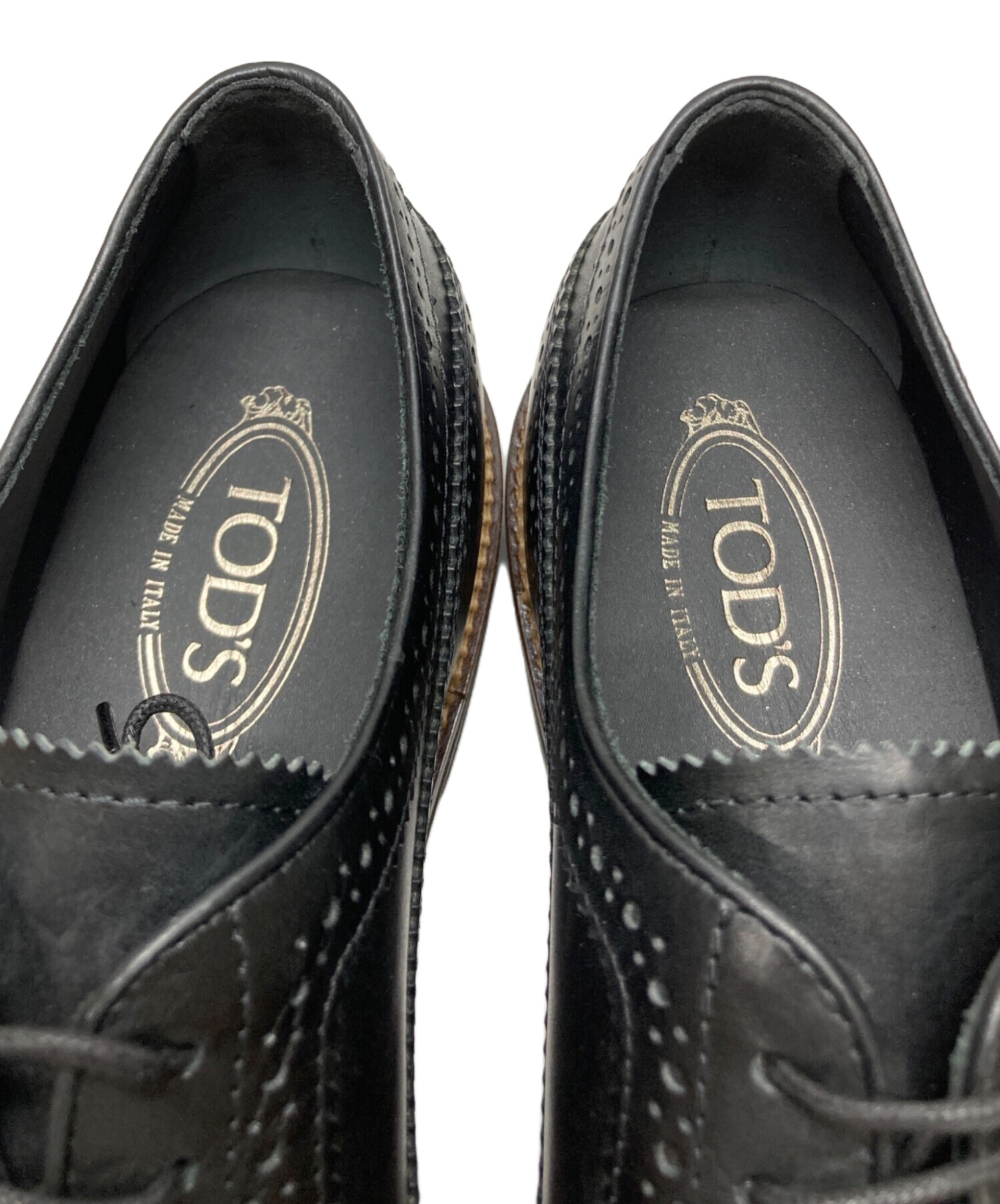 中古・古着通販】TOD'S (トッズ) ウィングチップシューズ ブラック