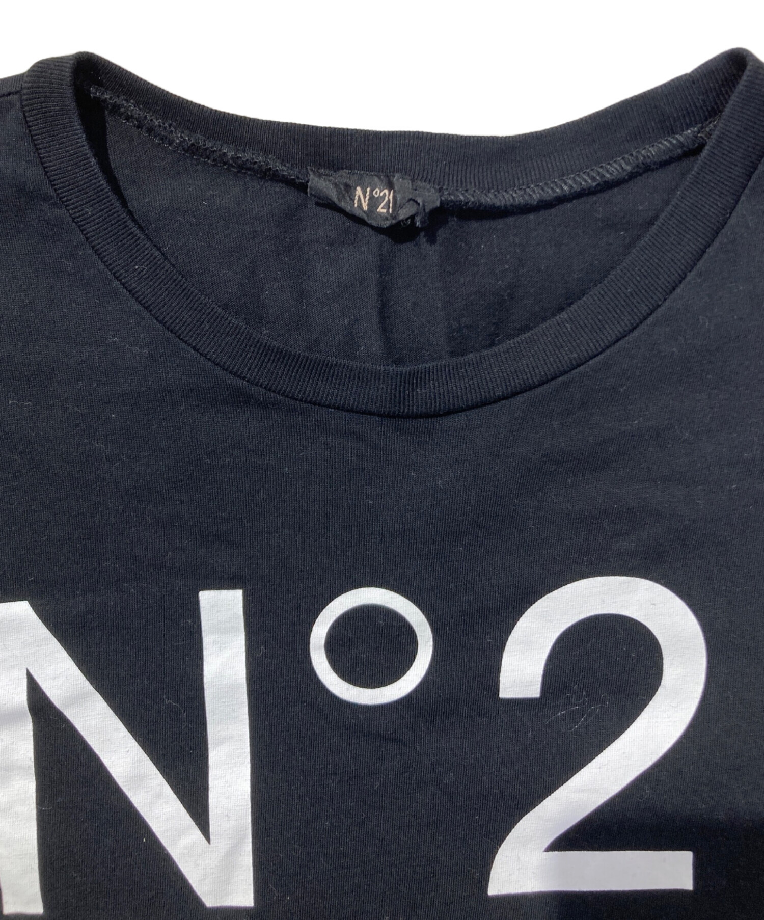 お値下げ☆未使用品☆N°21 ヌメロヴェントゥーノ　Tシャツ　黒 中古・古着通販】N°21 (ヌメロヴェントゥーノ) Tシャツ ブラック