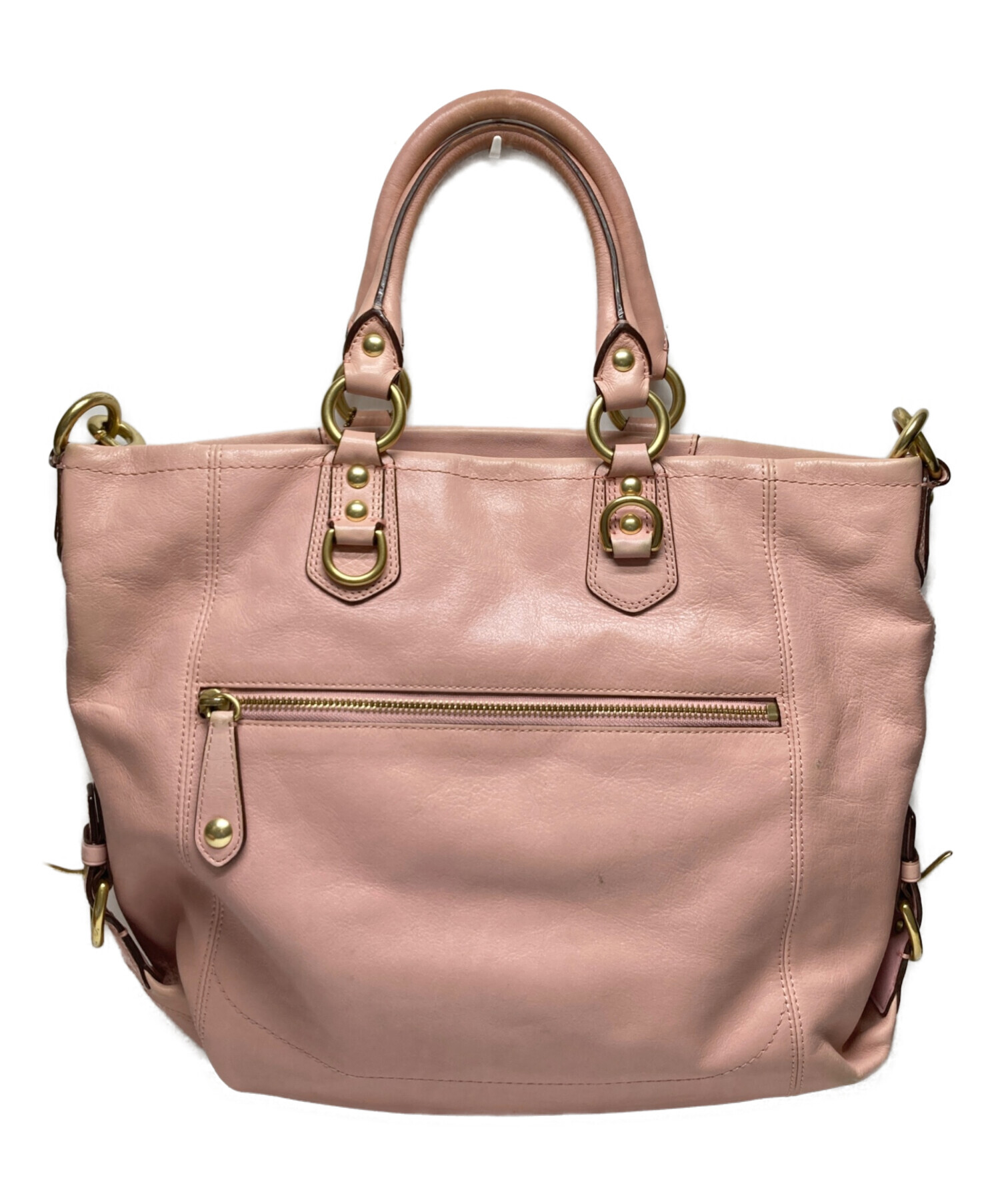 コーチ ショルダーバッグ 肩掛け 大容量 マディソン y2k レザー ピンク系 中古・古着通販】COACH (コーチ) マディソン2WAYショルダーバッグ