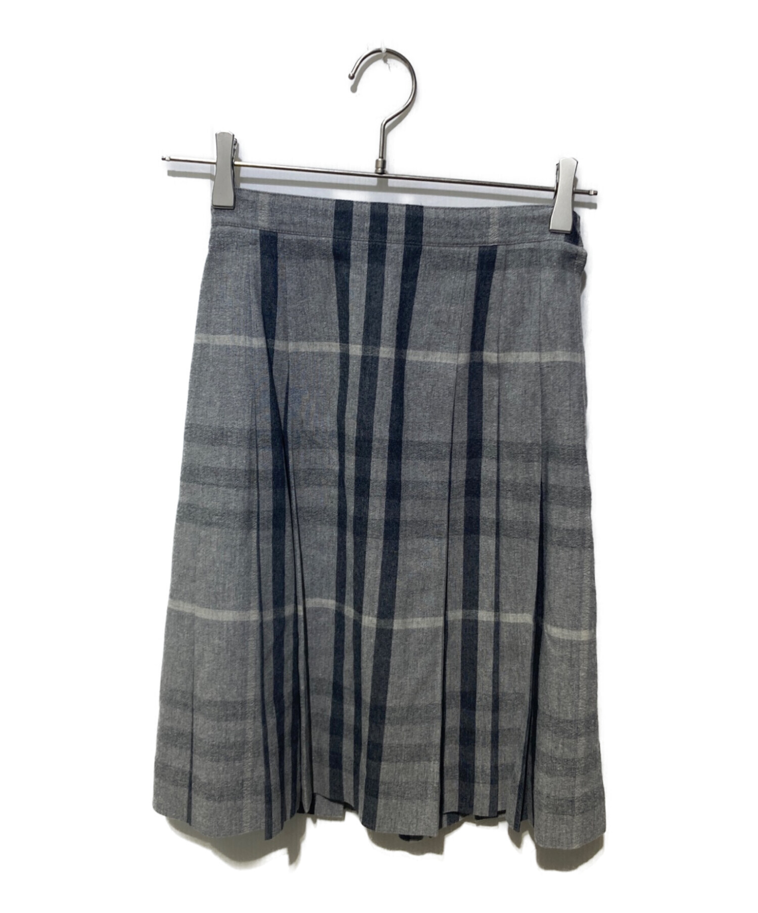 中古・古着通販】BURBERRY (バーバリー) チェックスカート グレー