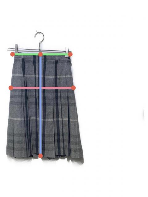 中古・古着通販】BURBERRY (バーバリー) チェックスカート グレー