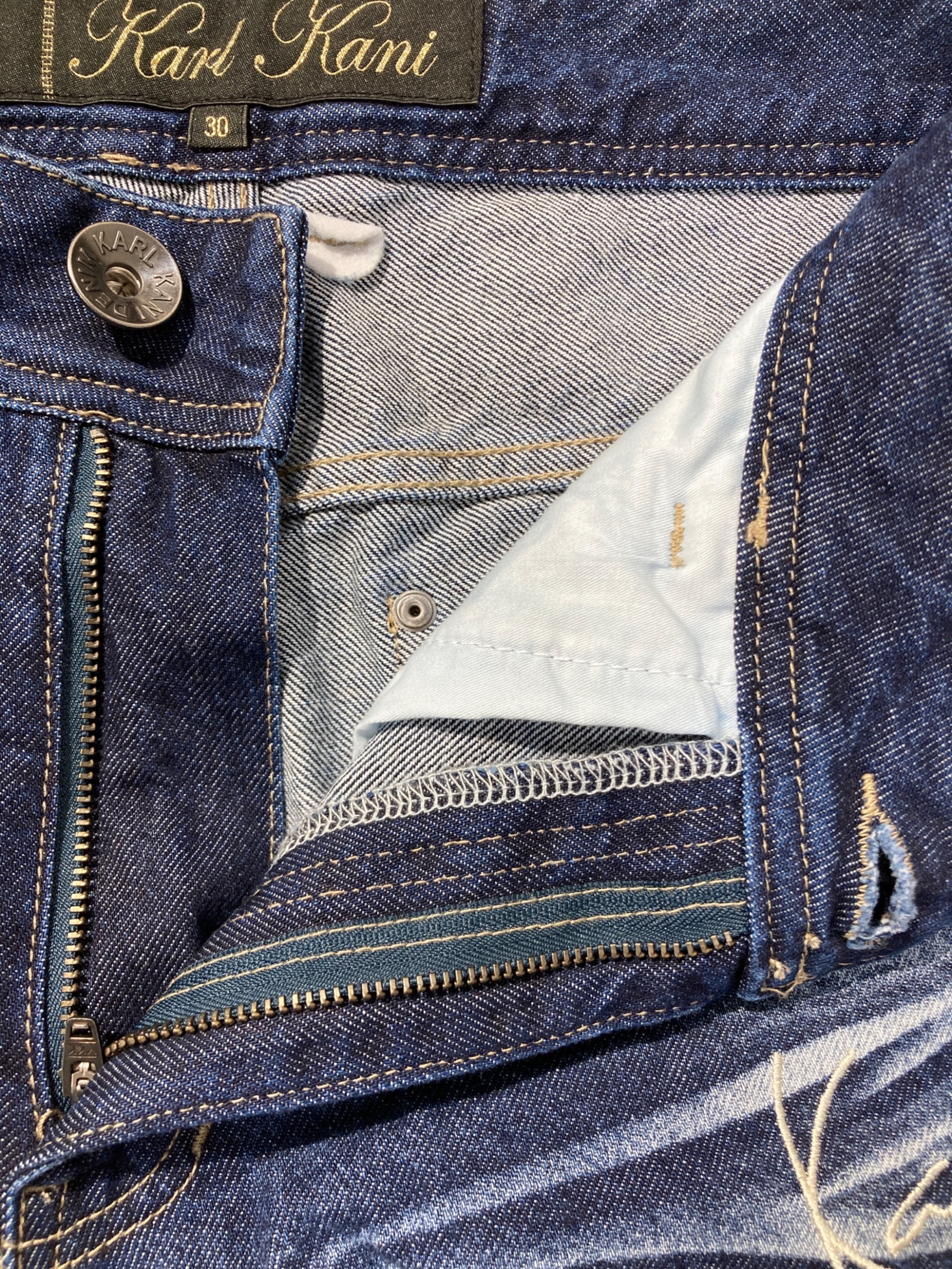 中古・古着通販】KARL KANI (カールカナイ) ダメージ クロス ステッチ 