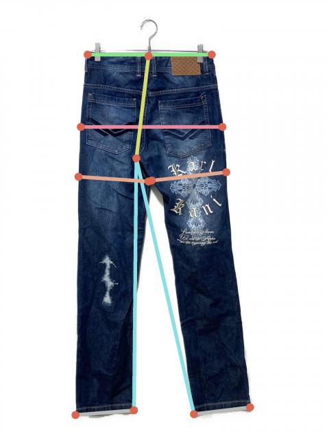 中古・古着通販】KARL KANI (カールカナイ) ダメージ クロス ステッチ 