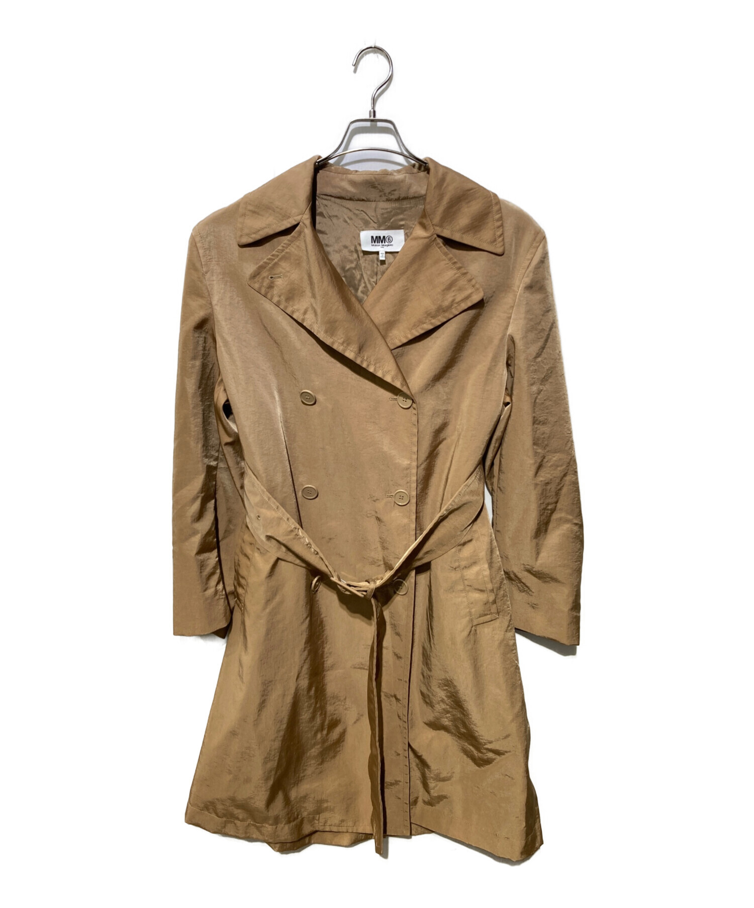 MM6 ベージュ シワ加工 トレンチコート 中古・古着通販】MM6 Maison Margiela (エムエムシックスメゾン