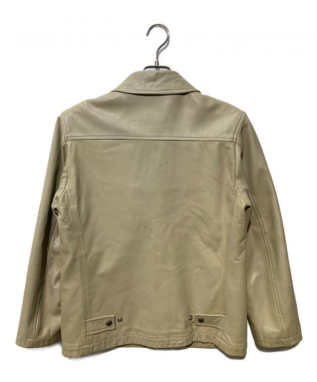BURBERRY BLACK LABEL ベージュ レザージャケット M 中古・古着通販】BURBERRY BLACK LABEL (バーバリーブラックレーベル