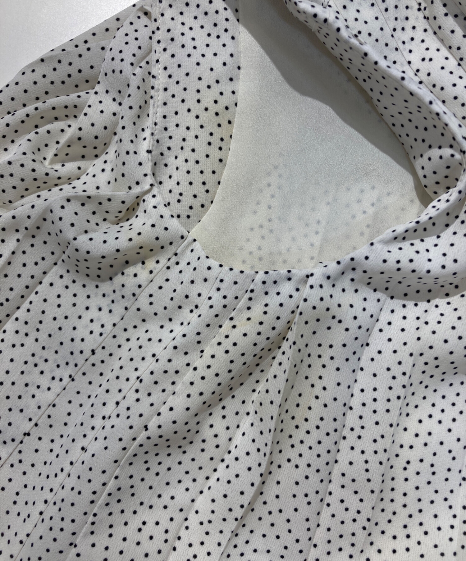 CELFORD セルフォード Aラインプリーツ ワンピース 36 White CELFORD 
