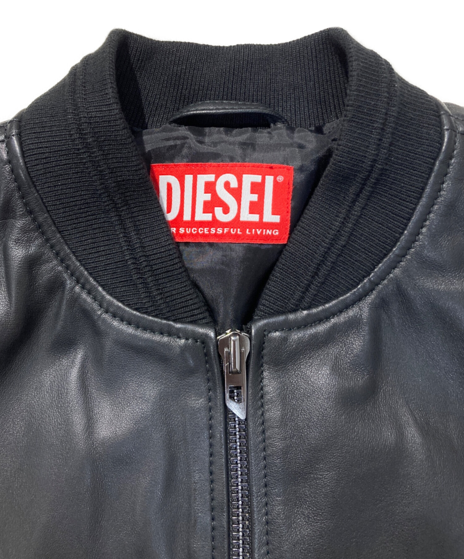 中古・古着通販】DIESEL (ディーゼル) ラムレザージャケット L-KHAT