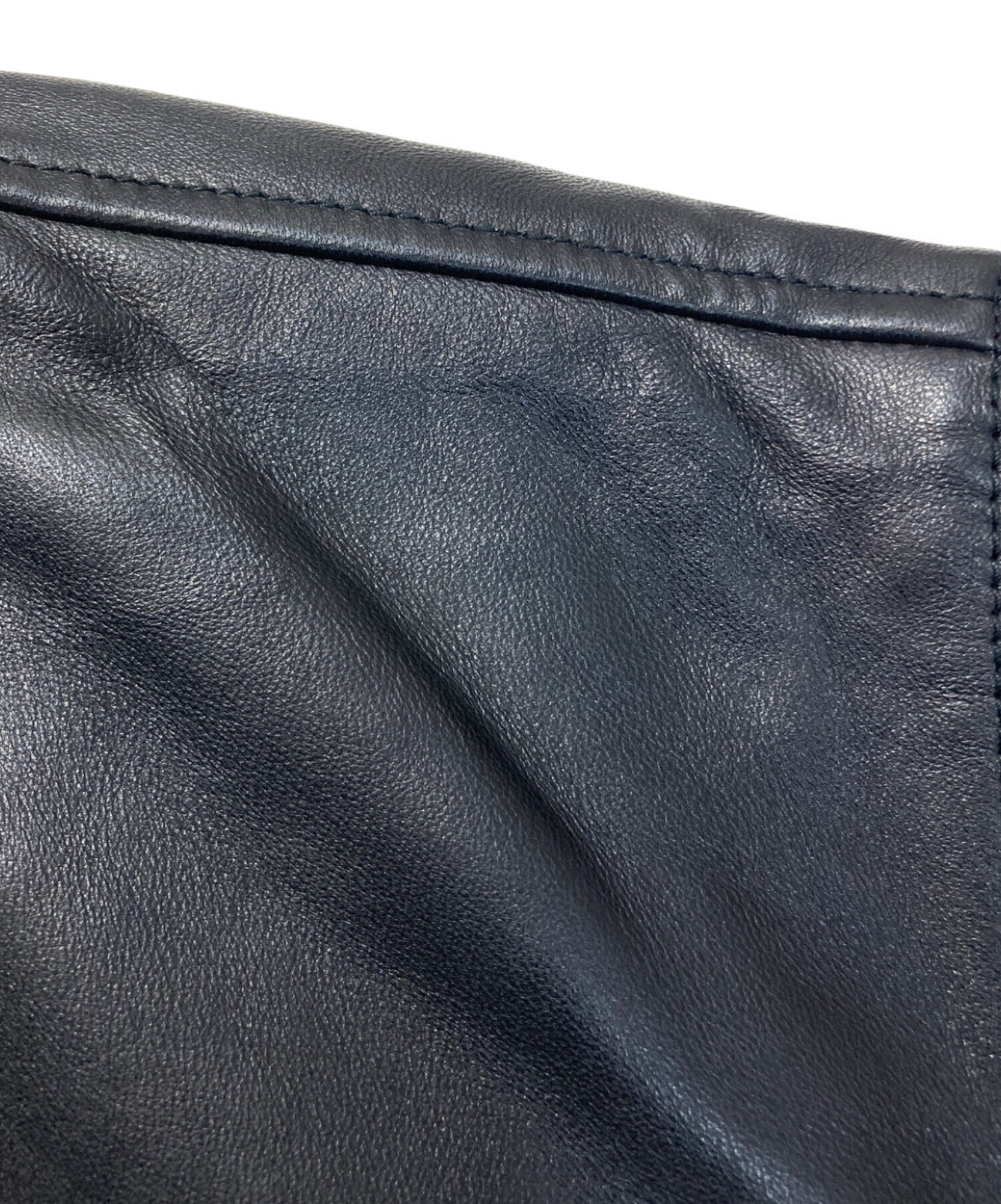 中古・古着通販】DIESEL (ディーゼル) ラムレザージャケット L-KHAT