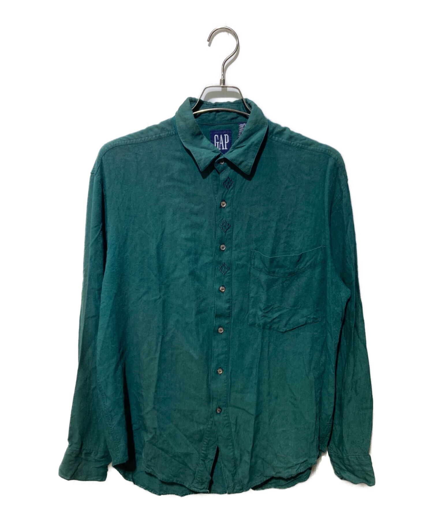 中古・古着通販】GAP (ギャップ) 90's レーヨンシャツ グリーン サイズ