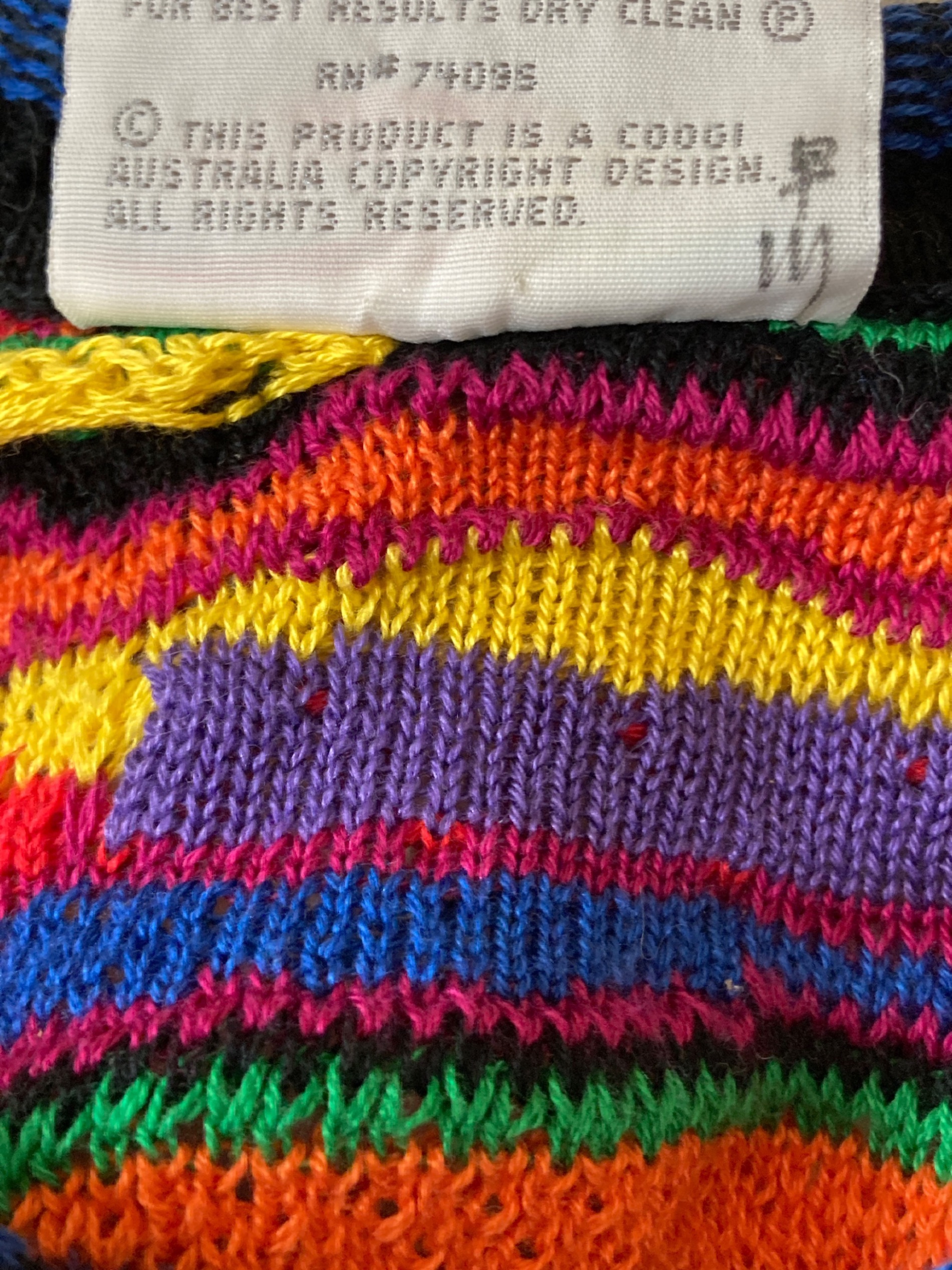 中古・古着通販】COOGI (クージー) 3Dニット マルチカラー サイズ:S
