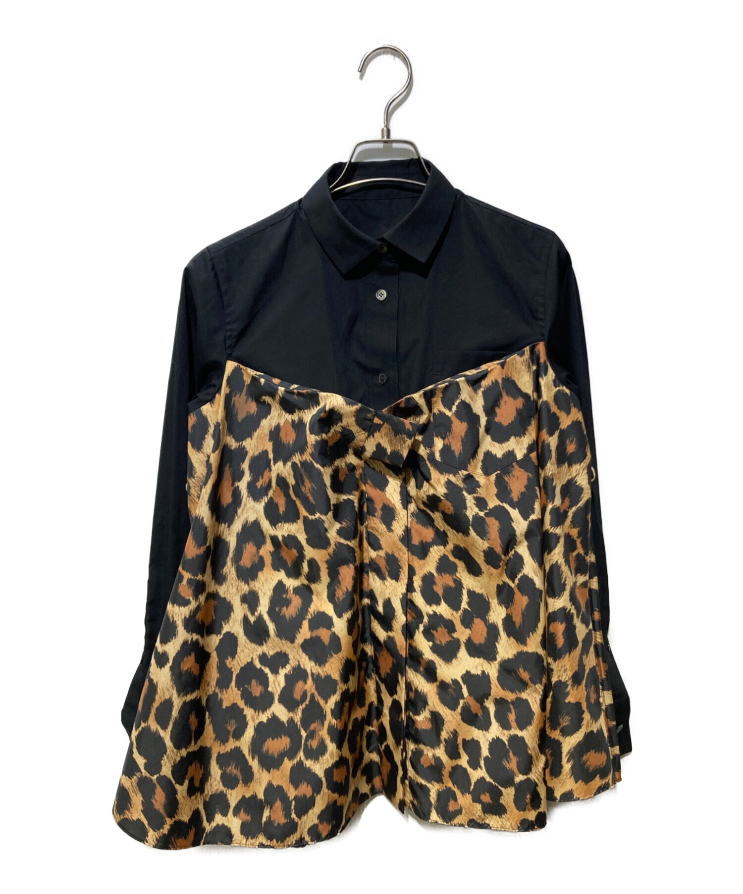 中古・古着通販】sacai (サカイ) Leopard Print Belted Hybrid Shirt