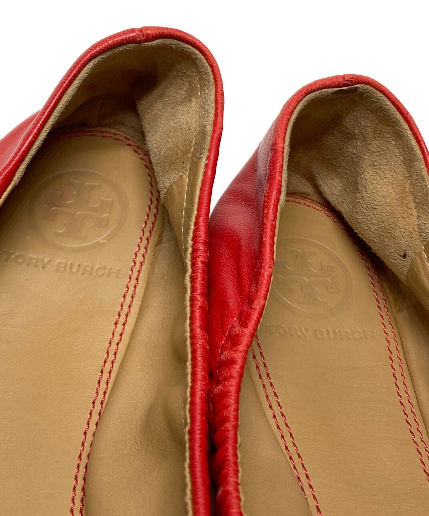 中古・古着通販】TORY BURCH (トリーバーチ) MINNIE CAP-TOE BALLET
