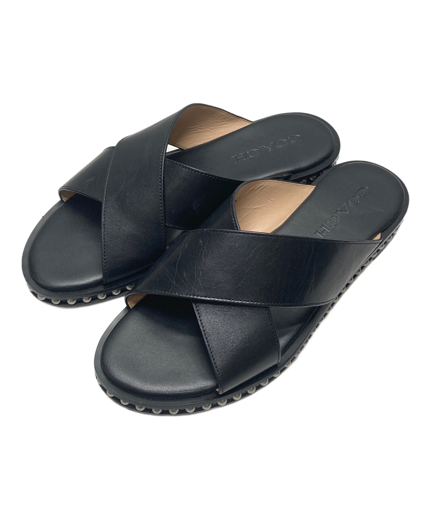 中古・古着通販】COACH (コーチ) サンダル ブラック サイズ:6C