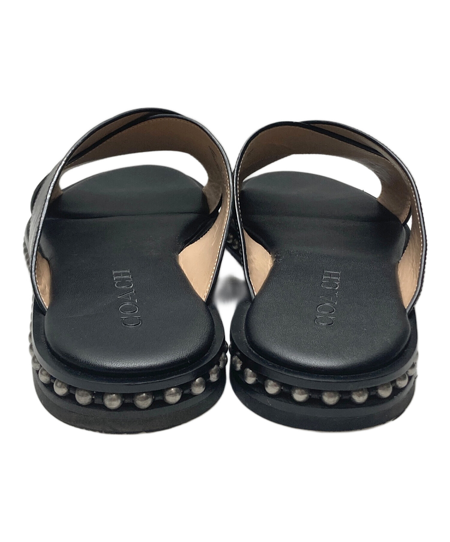 COACHサンダル 中古・古着通販】COACH (コーチ) サンダル ブラック サイズ:6C