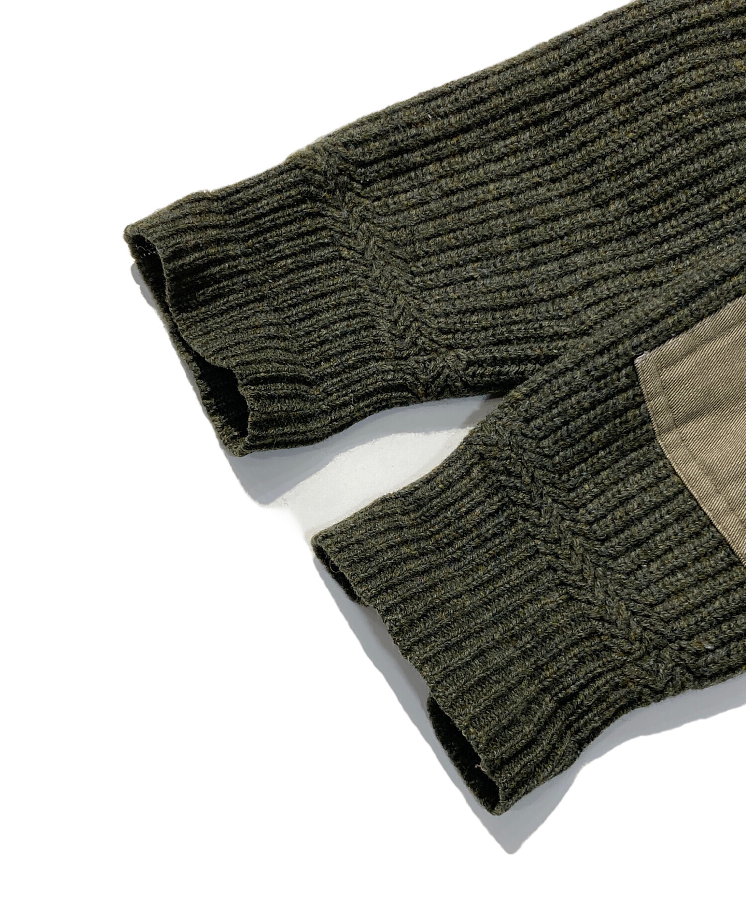 RRL ダブルアールエル カーディガン メンズ オリーブグリーン 中古・古着通販】RRL (ダブルアールエル) ショールカラーカーディガン