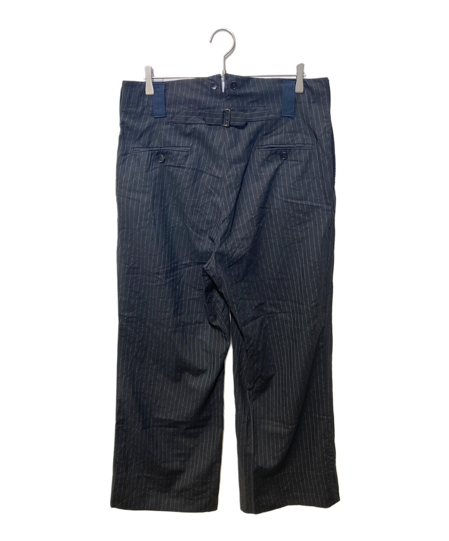 GUCCI パンツ　イタリア製 SALE 中古・古着通販】GUCCI (グッチ) ストライプパンツ ネイビー サイズ
