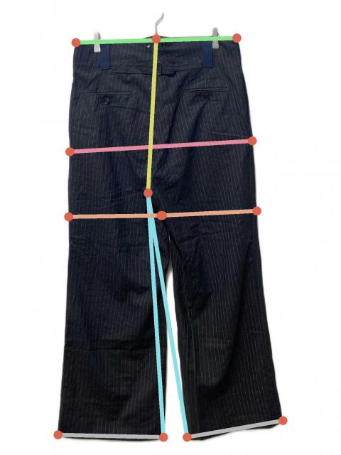中古・古着通販】GUCCI (グッチ) ストライプパンツ ネイビー サイズ