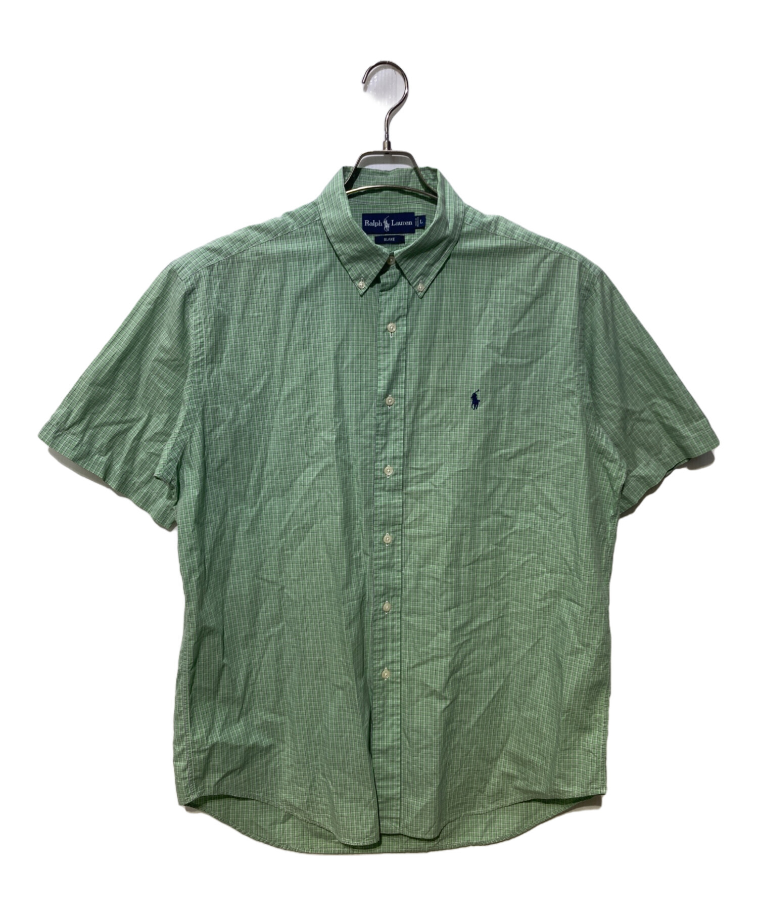 中古・古着通販】RALPH LAUREN (ラルフローレン) 半袖シャツ グリーン