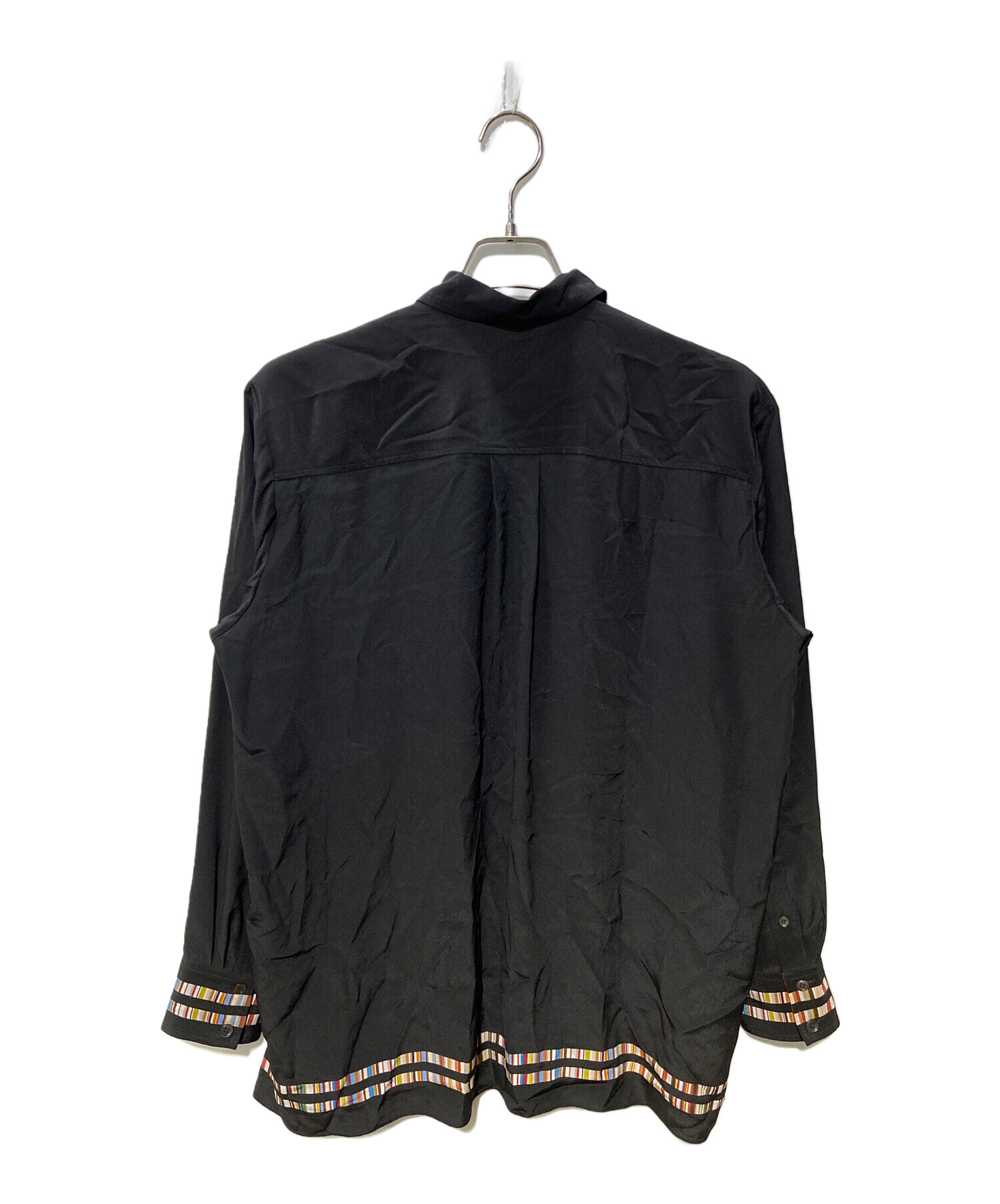 中古・古着通販】PAUL SMITH (ポールスミス) シルクシャツ ブラック
