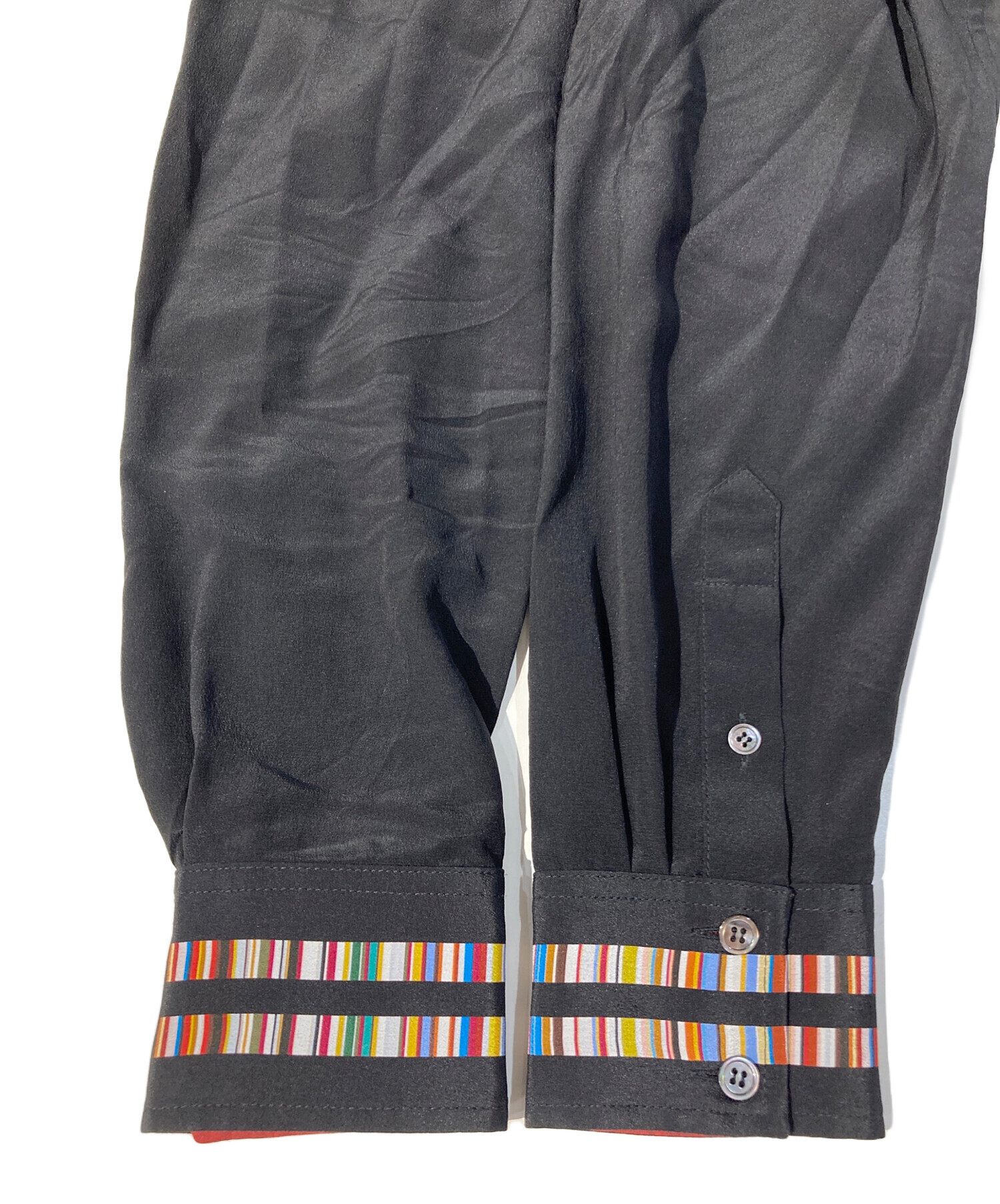 中古・古着通販】PAUL SMITH (ポールスミス) シルクシャツ ブラック