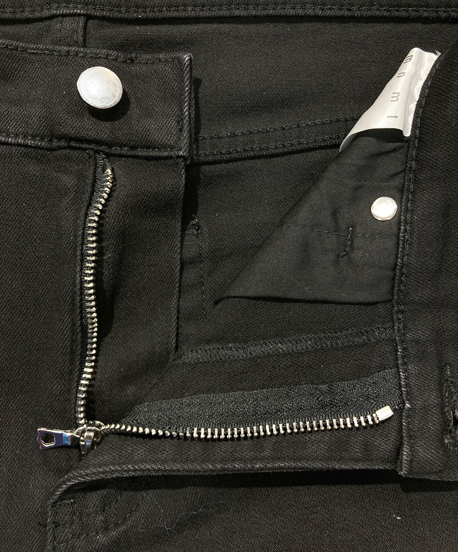 中古・古着通販】mnml (ミニマル) ダメージスキニーデニムパンツ