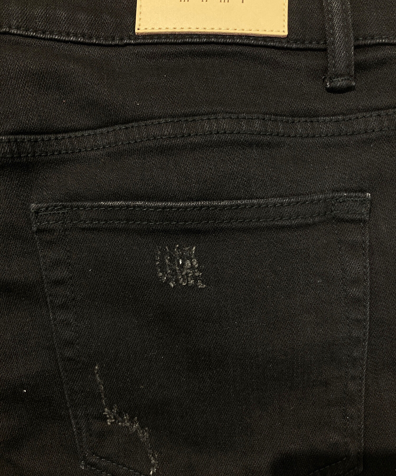 中古・古着通販】mnml (ミニマル) ダメージスキニーデニムパンツ