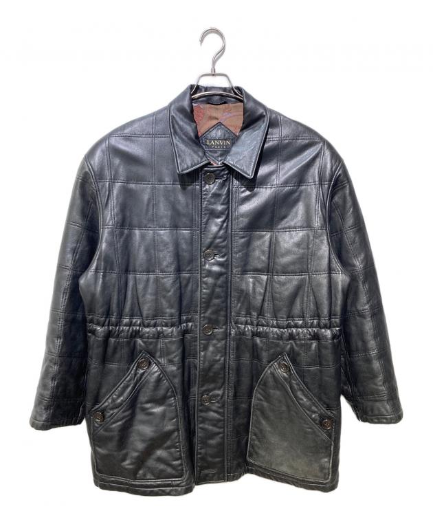 90sヴィンテージLANVINランバンクラシックデザイン革レザー襟コート 中古・古着通販】LANVIN (ランバン) シープスキンレザージャケット