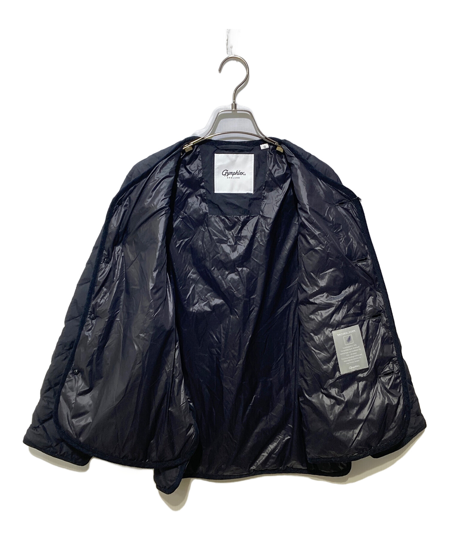 中古・古着通販】Gymphlex (ジムフレックス) QUILT DOWN COLLARLESS