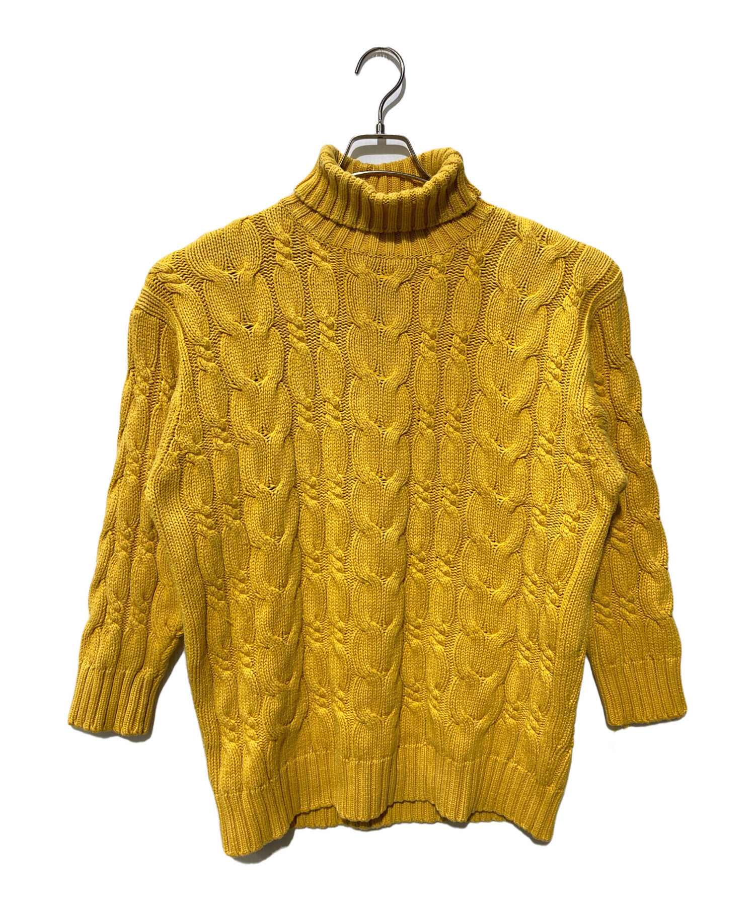80年代 GAP ギャップ ラミーコットンニットセーター イエロー(メンズ L)中古 古着 Y5322 中古・古着通販】GAP (ギャップ) タートルネックニット イエロー