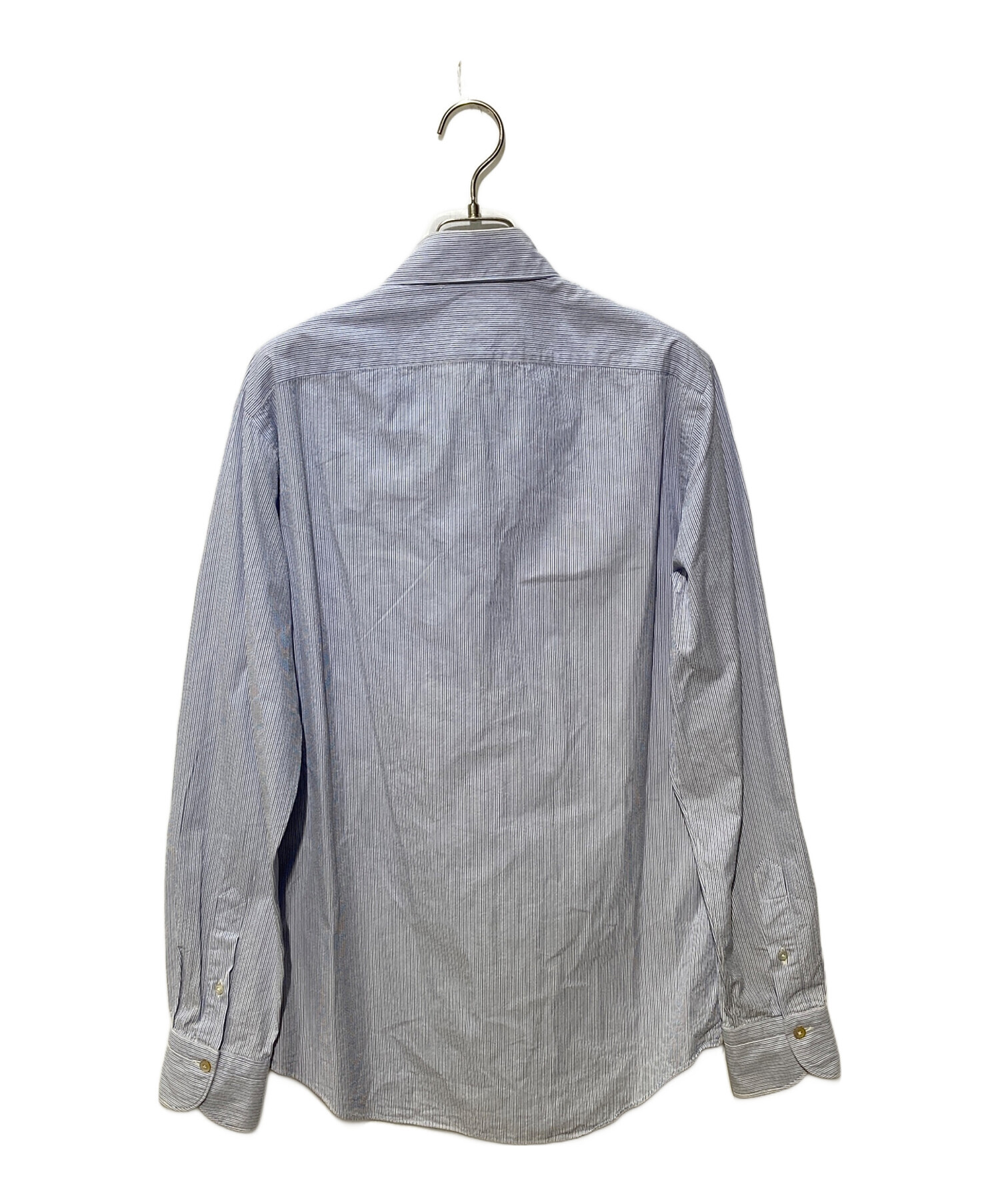 中古・古着通販】finamore (フィナモレ) ストライプBDシャツ スカイ