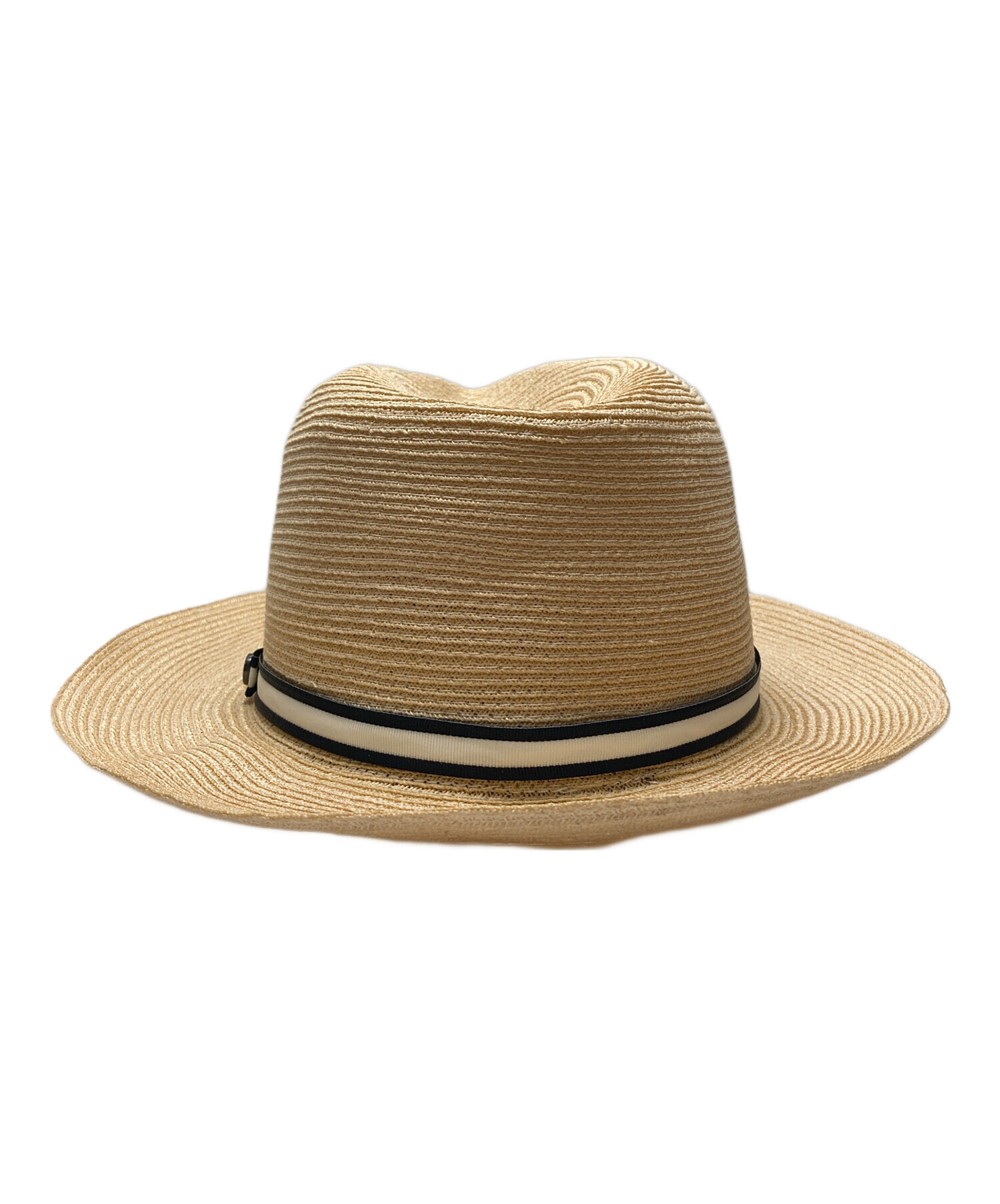 新品　未使用　タグ付　Borsalino ボルサリーノ　麦わら帽子　ラフィア 中古・古着通販】BORSALINO (ボルサリーノ) ラフィア クロッシェ