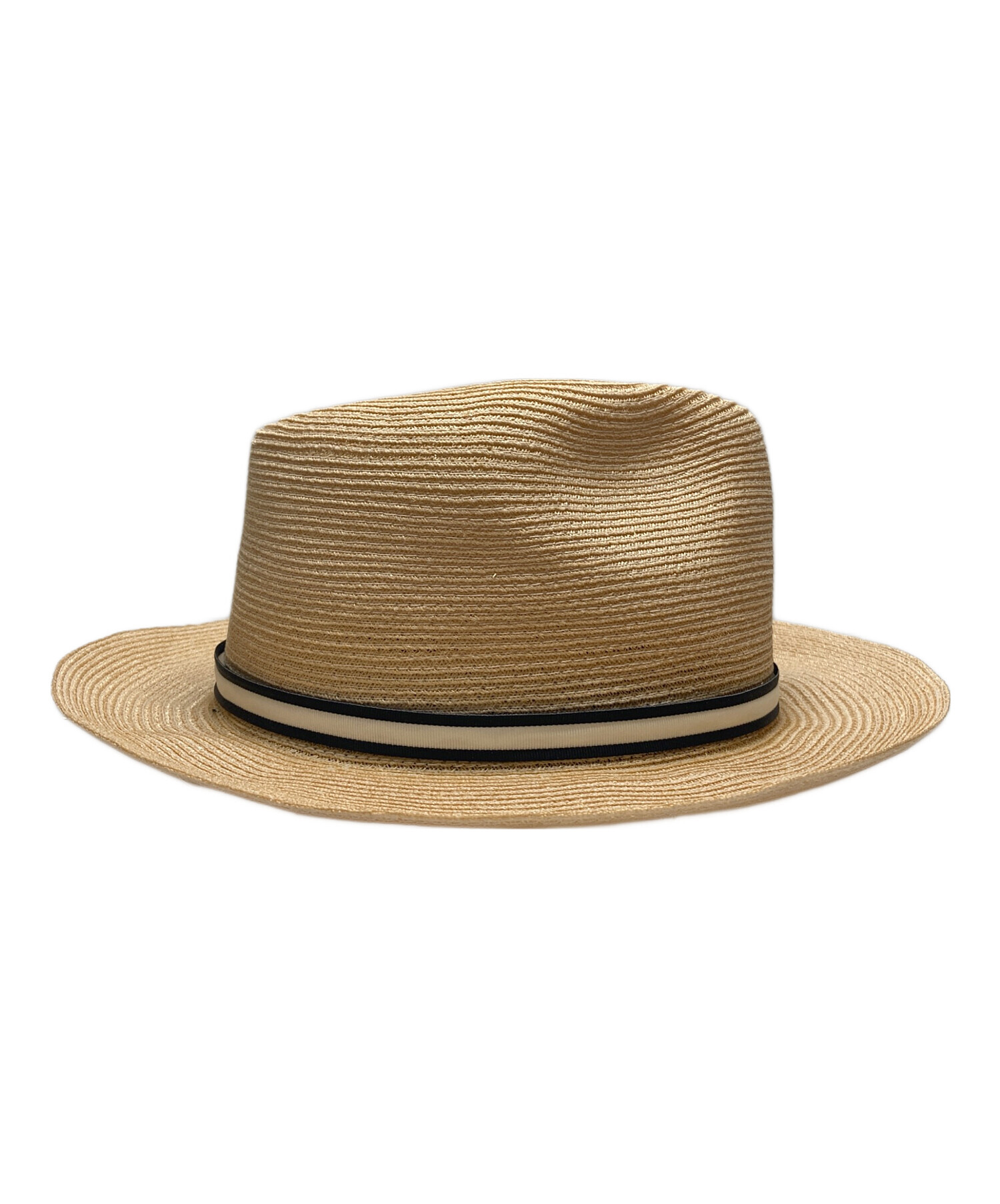 Borsalino ボルサリーノ ハット 59 グレーベージュ系 【古着】【中古】 中古・古着通販】BORSALINO (ボルサリーノ) ラフィア クロッシェ