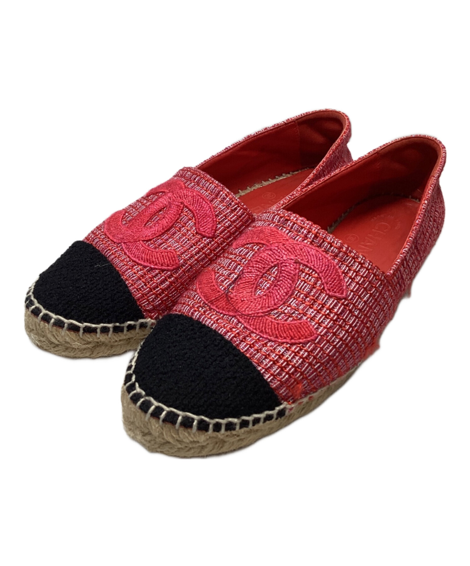 中古・古着通販】CHANEL (シャネル) ココマークエスパドリーユ ピンク