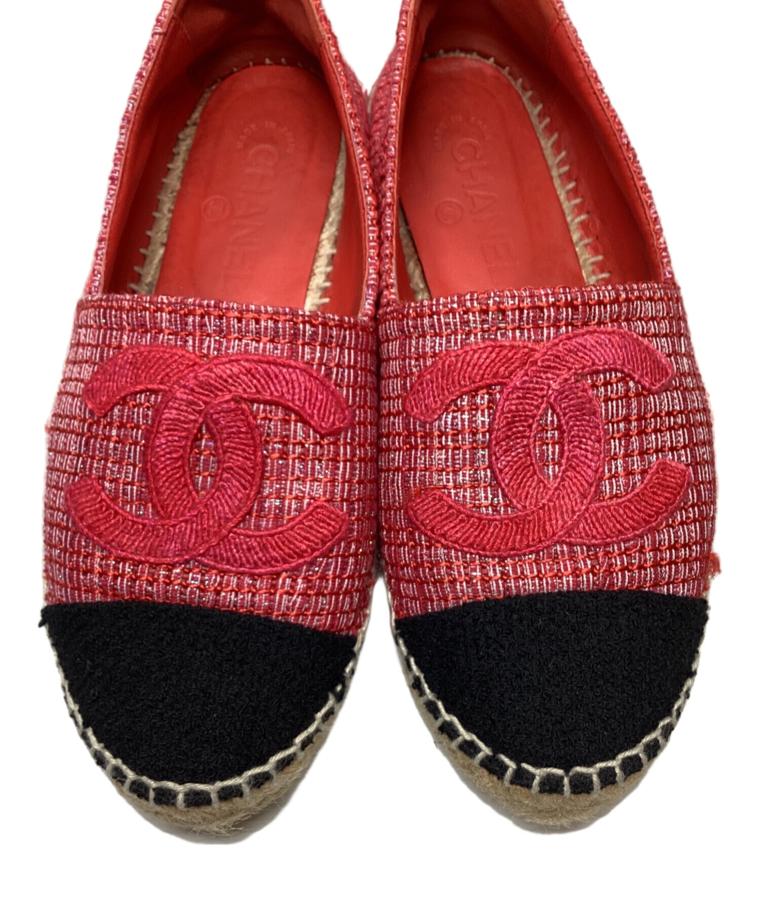 中古・古着通販】CHANEL (シャネル) ココマークエスパドリーユ ピンク