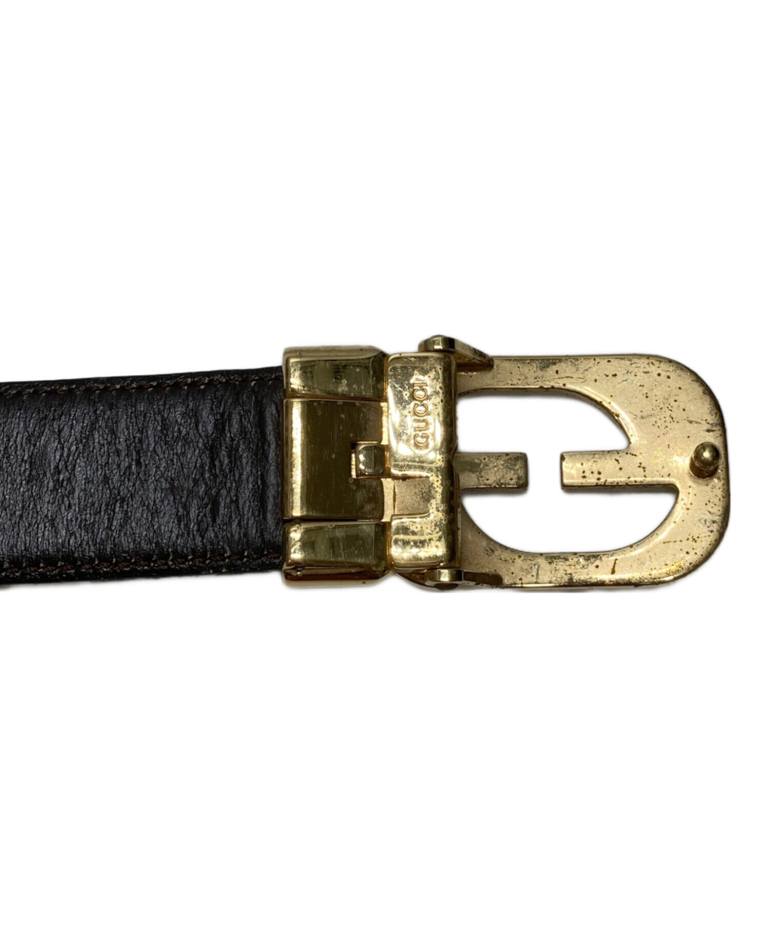中古・古着通販】GUCCI (グッチ) レザーベルト ブラウン｜ブランド