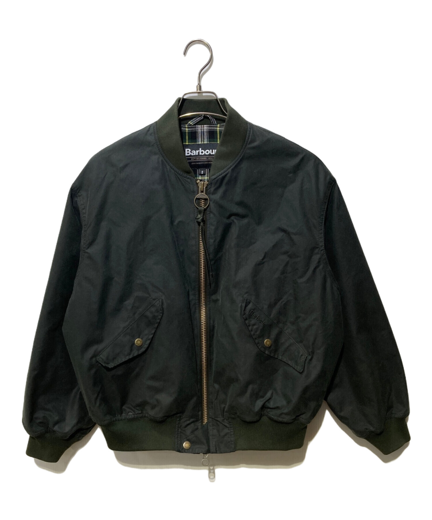 Barbour JBS フライトジャケット　 Sサイズ　カバー付き 中古・古着通販】Barbour (バブアー) JBS フライト ジャケット カーキ