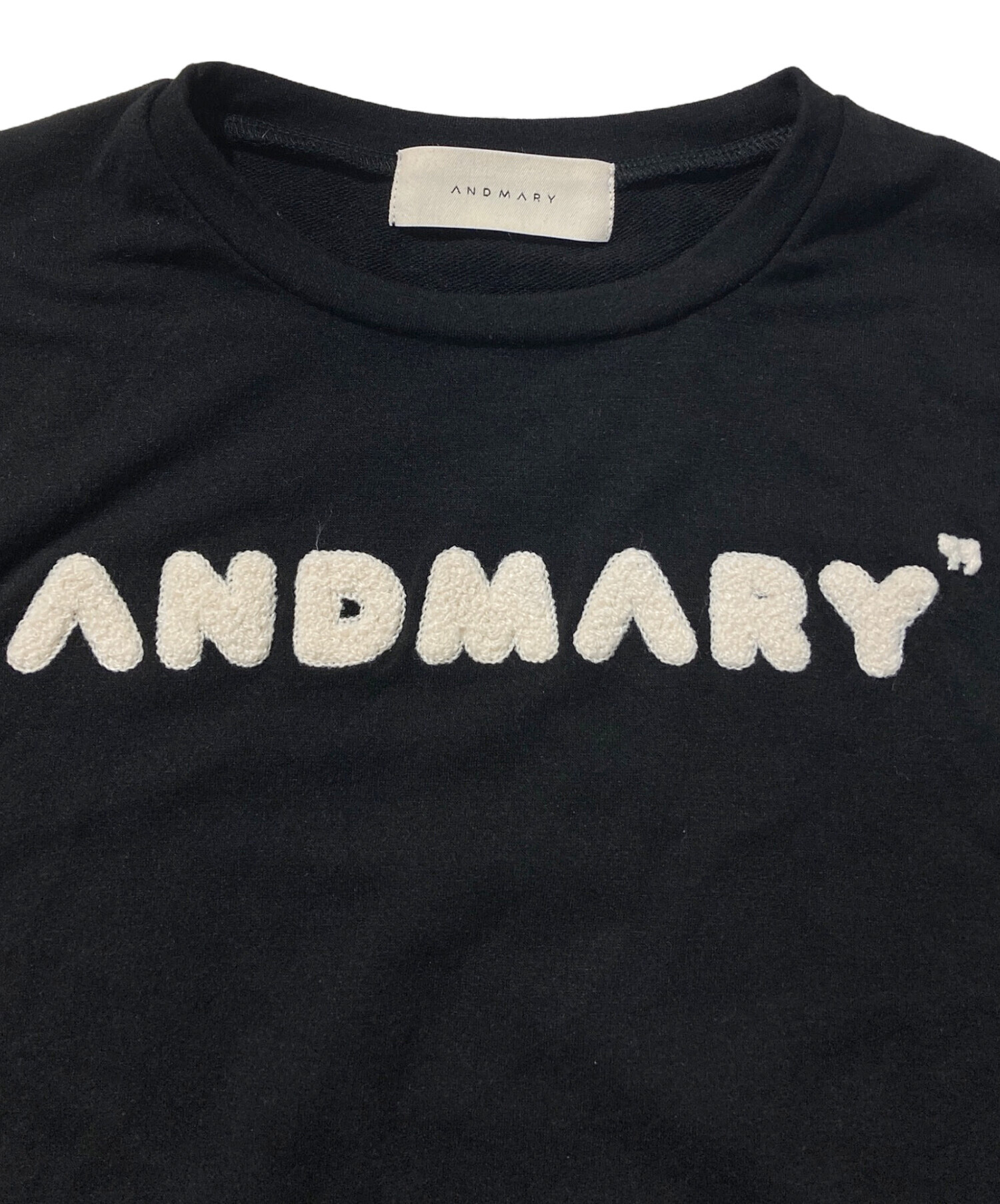 中古・古着通販】ANDMARY (アンドマリー) Mary logo tops ブラック